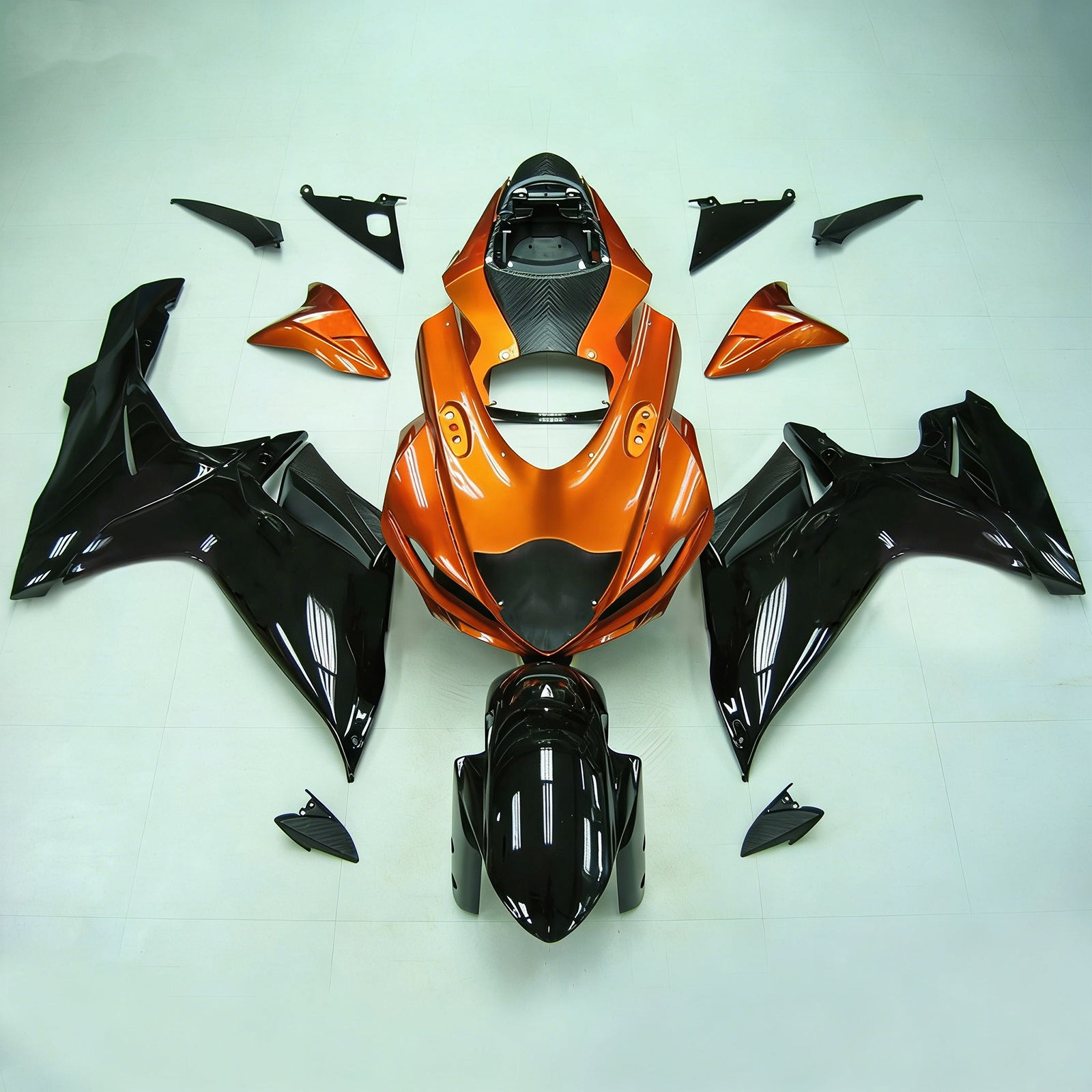 Amotopart Suzuki 2011-2026 GSXR 600/750 Orange Black Fairing Kit