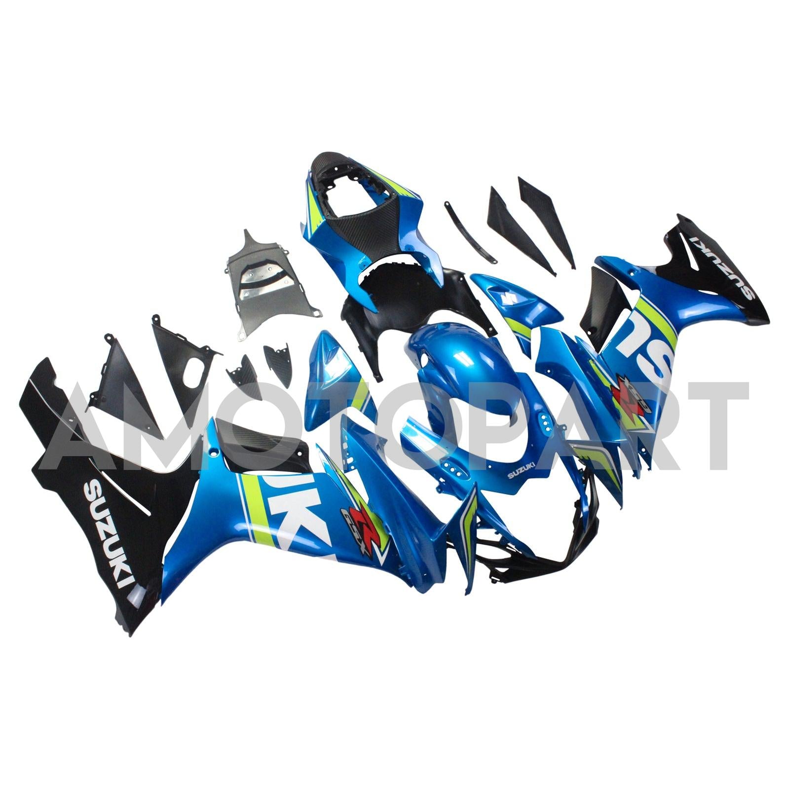 Amotopart Suzuki 2011-2025 GSXR 600/750 Blue With Black Fairing Kit