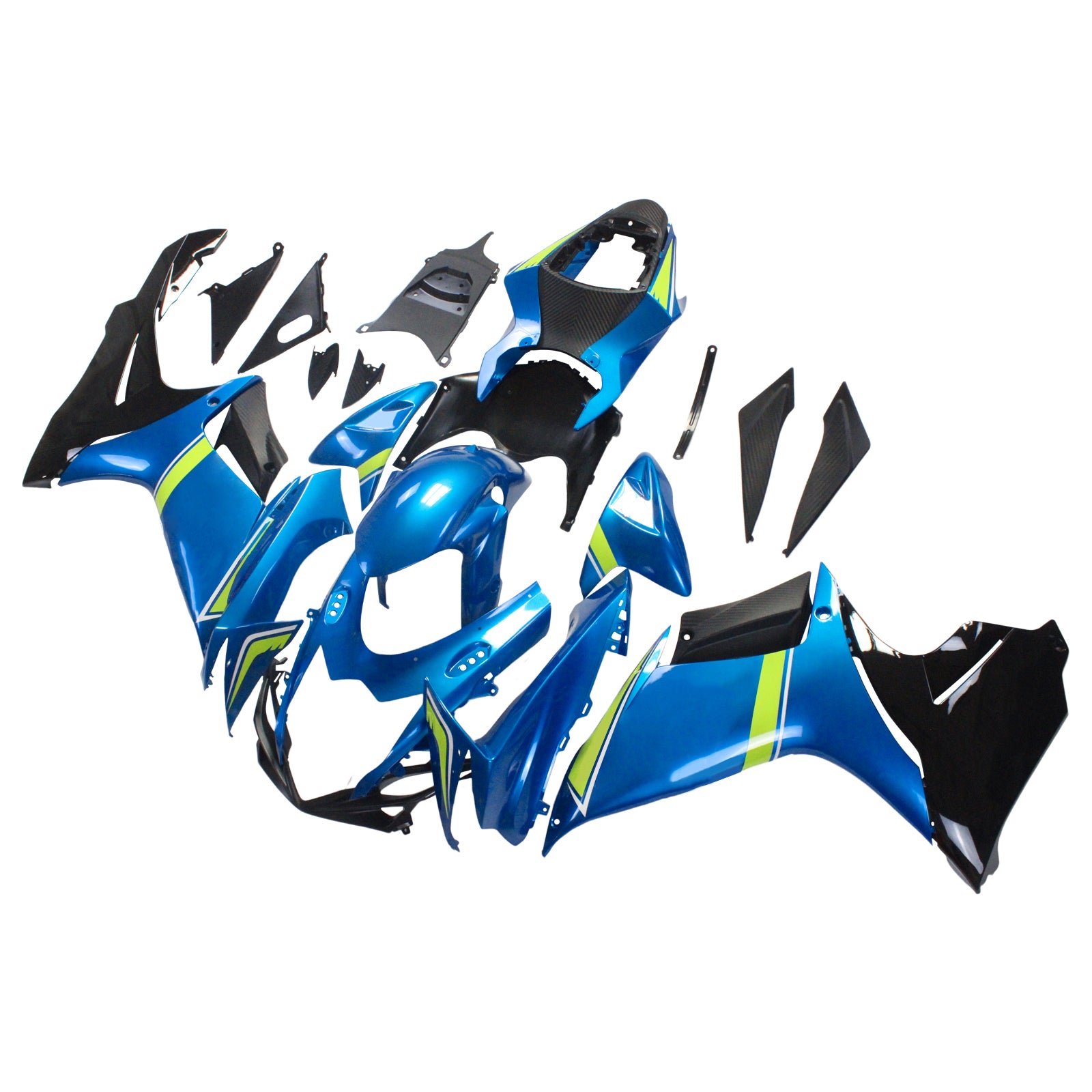 Amotopart Suzuki 2011-2025 GSXR 600/750 Blue With Black Fairing Kit