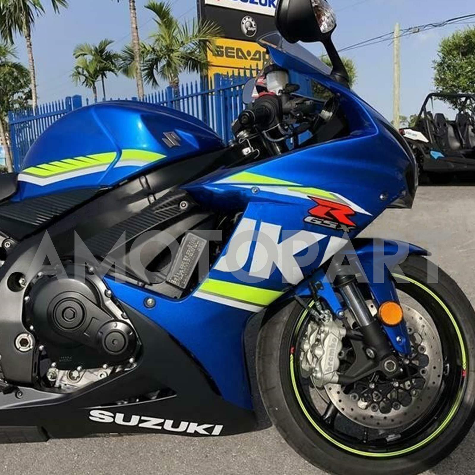 Amotopart Suzuki 2011-2025 GSXR 600/750 Blue With Black Fairing Kit