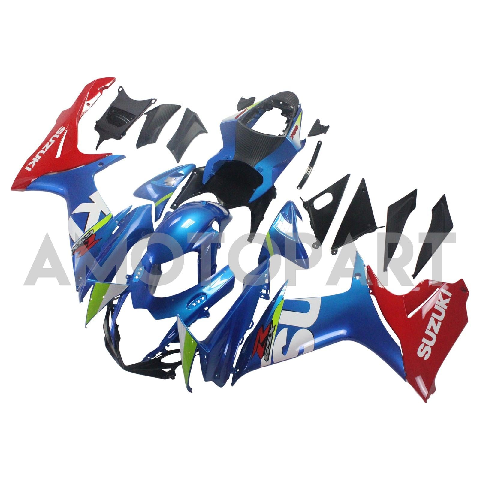 Amotopart Suzuki 2011-2025 GSXR 600/750 Blue Red Fairing Kit