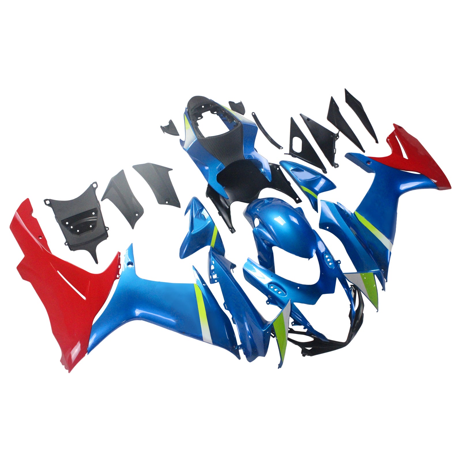 Amotopart Suzuki 2011-2025 GSXR 600/750 Blue Red Fairing Kit