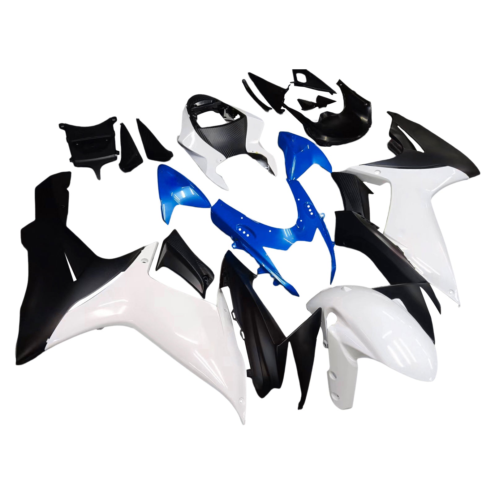 Amotopart Suzuki 2011-2025 GSXR 600/750 White Blue Fairing Kit
