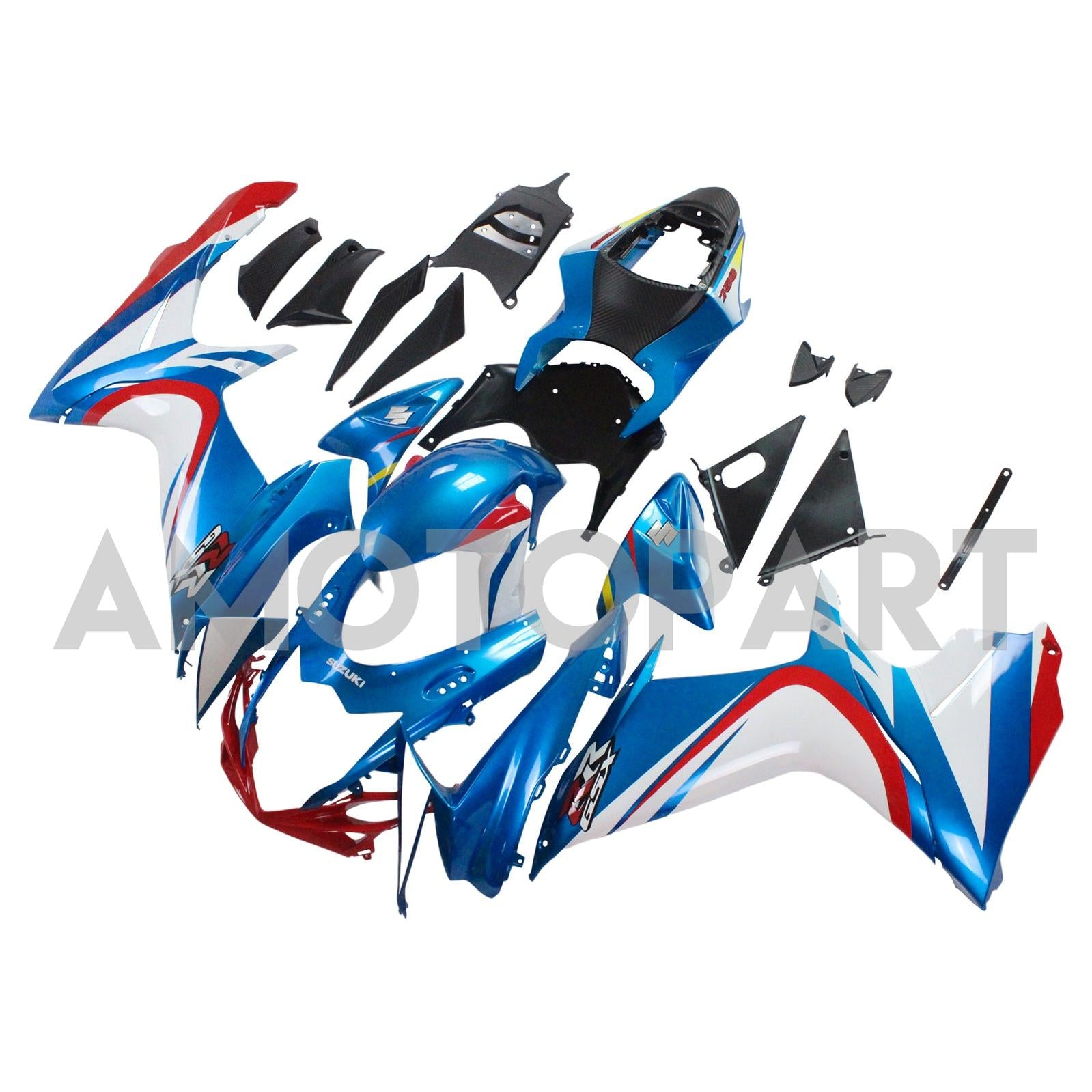 Amotopart Suzuki 2011-2025 GSXR 600/750 Blue White Red Dehnung Kit