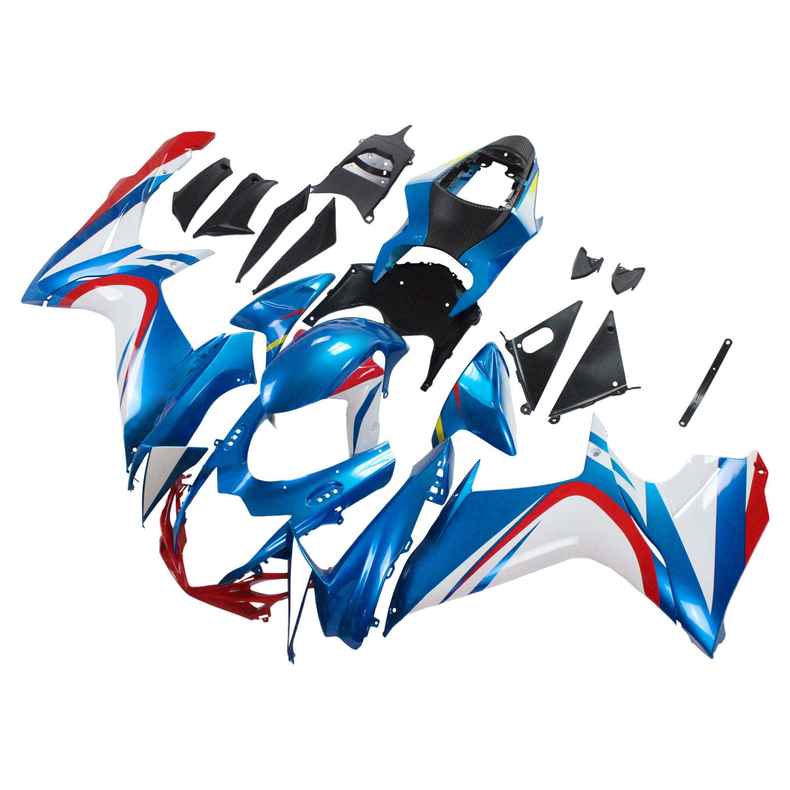 Amotopart Suzuki 2011-2025 GSXR 600/750 Blue White Red Fairing Kit