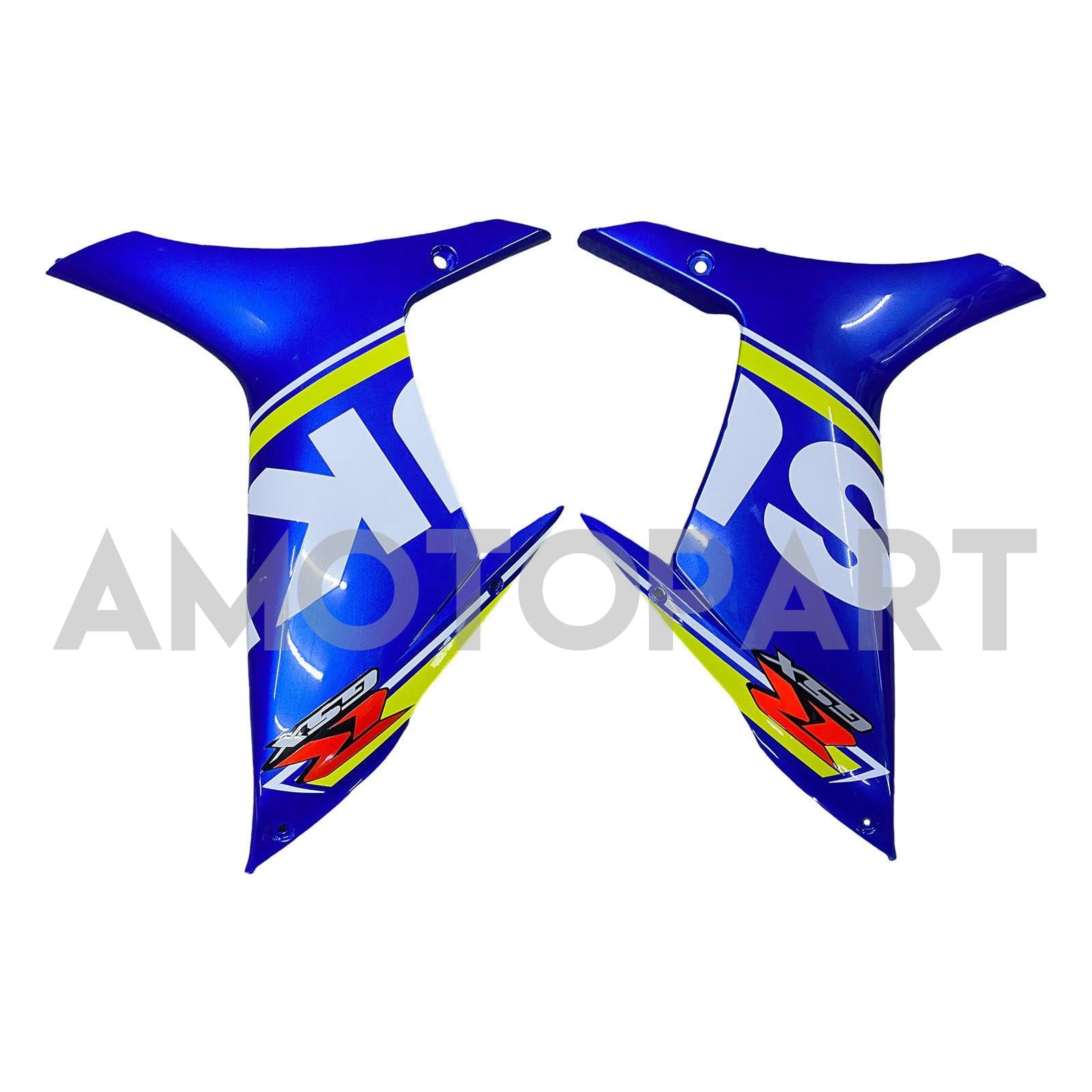Amotopart 2011-2025 GSXR 600/750 Suzuki Blue with Yellow Accent Fairing Kit