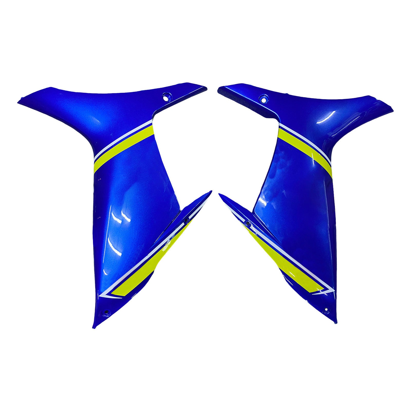 Amotopart 2011-2025 GSXR 600/750 Suzuki Blue with Yellow Accent Fairing Kit