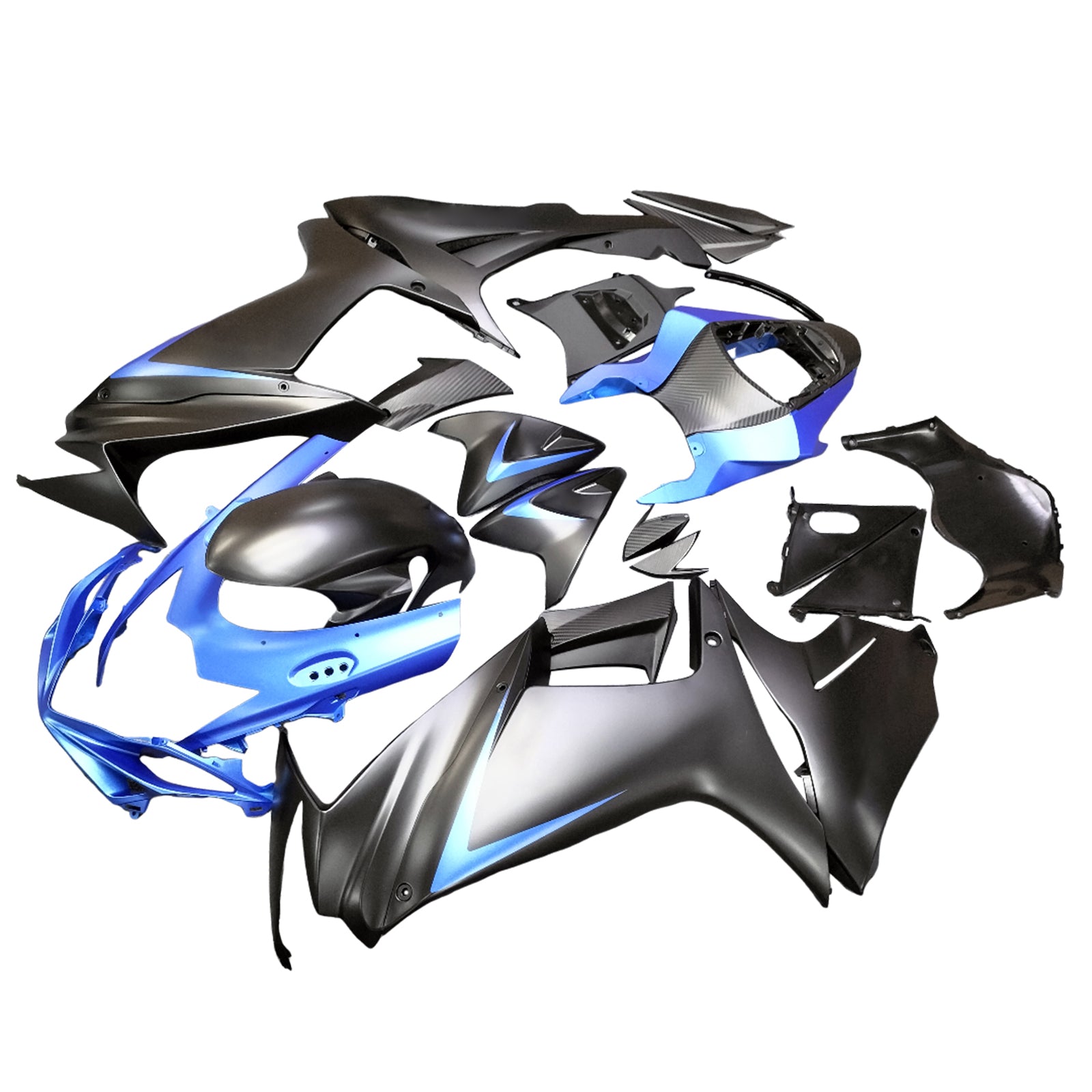 Amotopart 2011-2025 GSXR 600/750 Suzuki Matte Blue&Black Fairing Kit