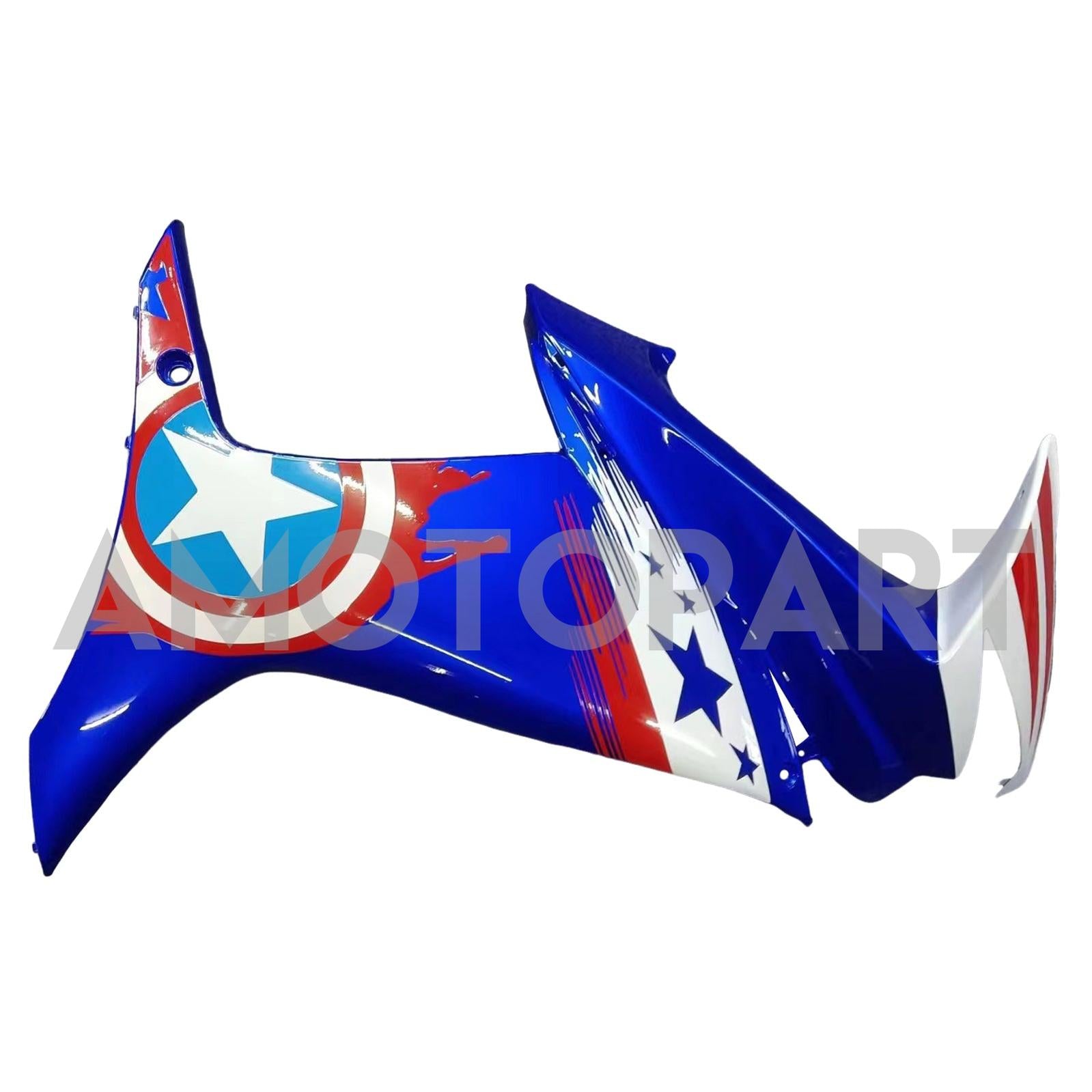 Amotopart 2011-2025 GSXR 600/750 Suzuki Blau&Rotes Captain America Verkleidungsset