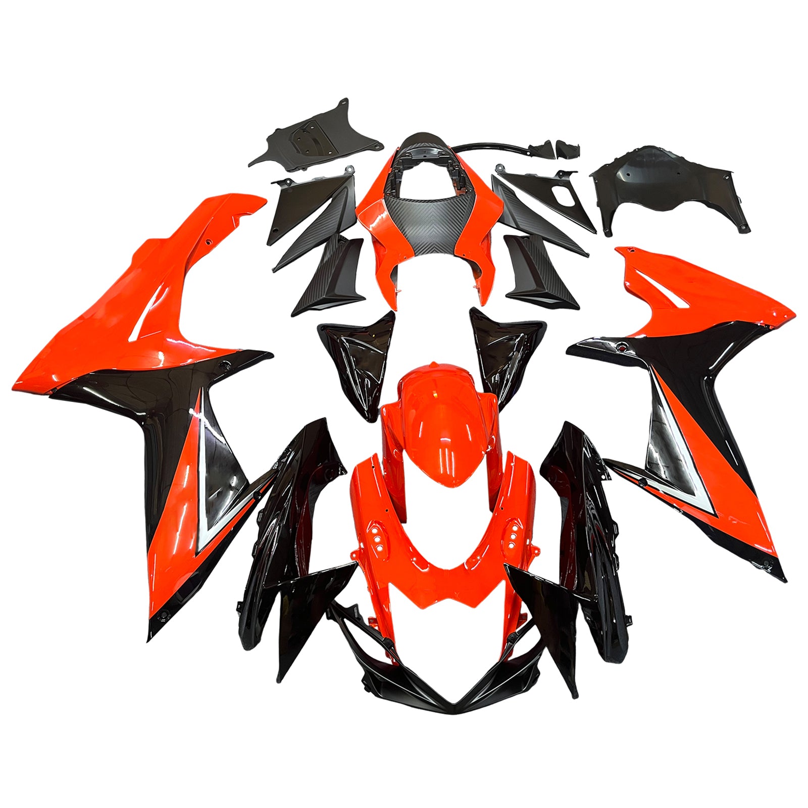Amotopart 2011-2025 GSXR 600/750 Suzuki Black&Red Fairing Kit