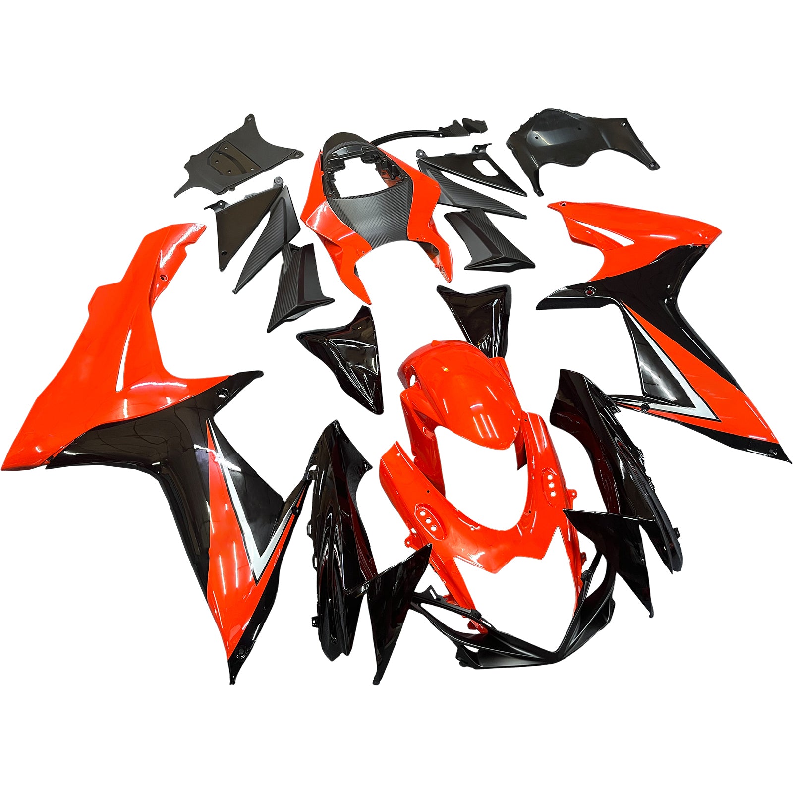 Amotopart 2011-2025 GSXR 600/750 Suzuki Black&Red Fairing Kit