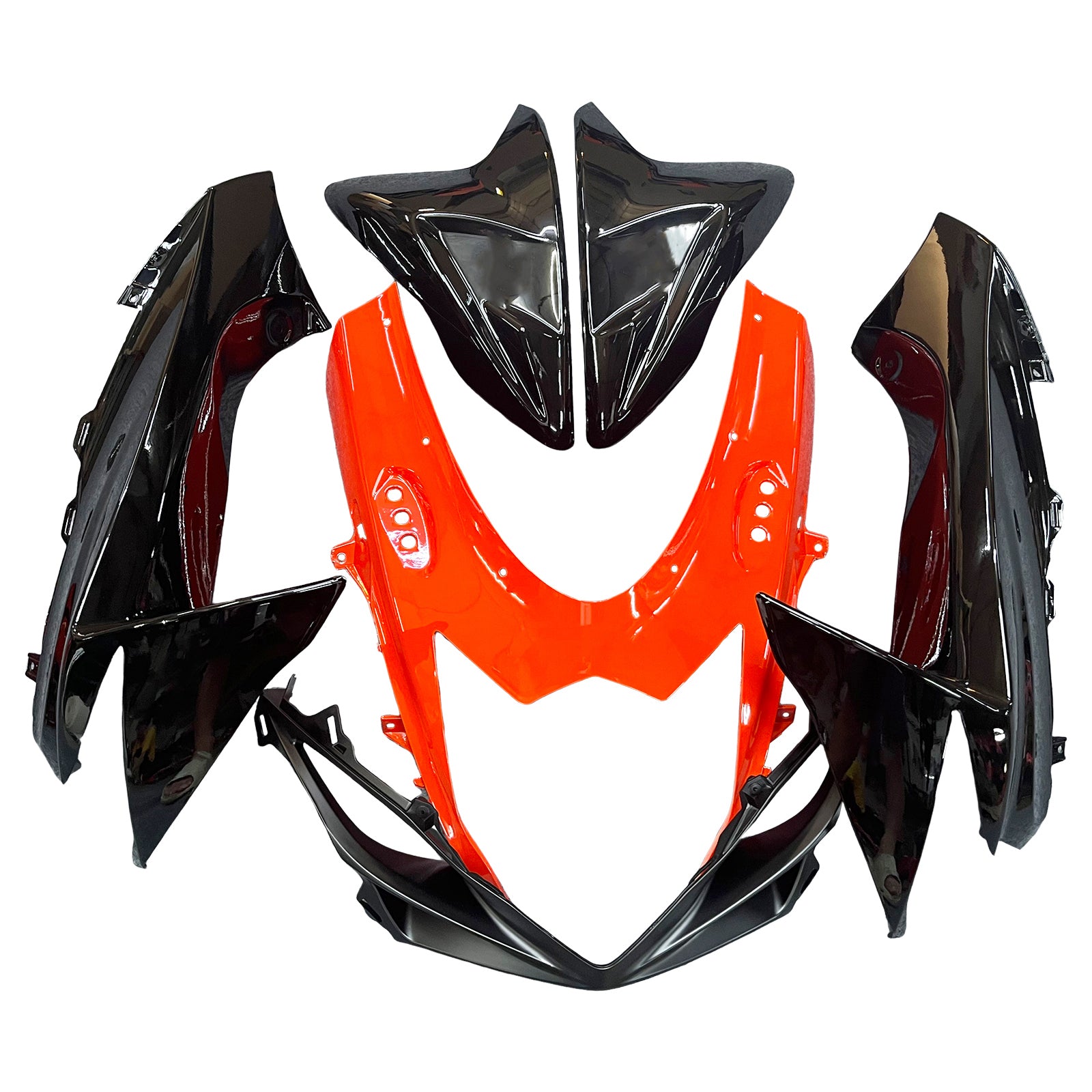 Amotopart 2011-2025 GSXR 600/750 Suzuki Black&Red Fairing Kit
