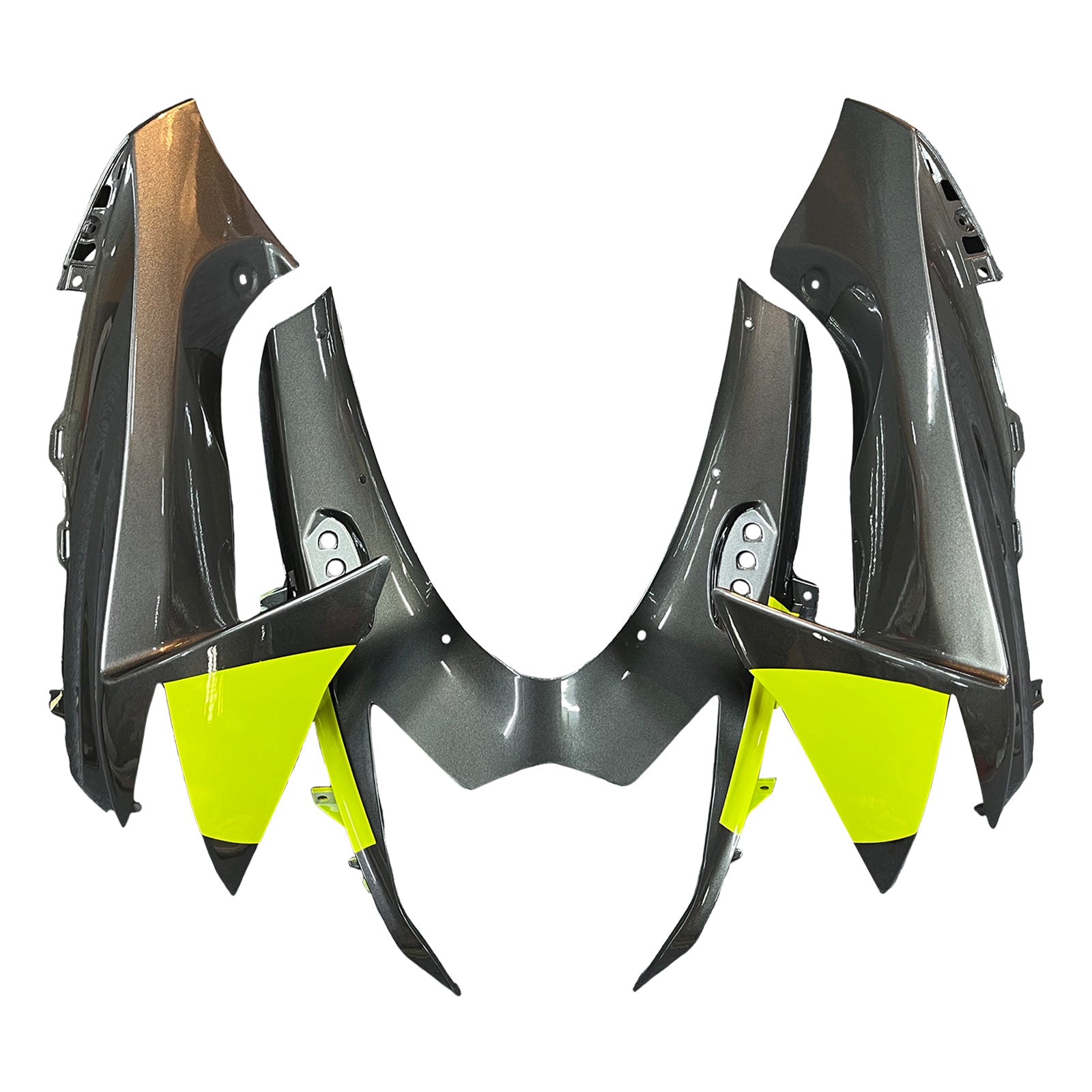 Amotopart 2011-2025 GSXR 600/750 Suzuki Gris Brillant&Kit de carénage jaune