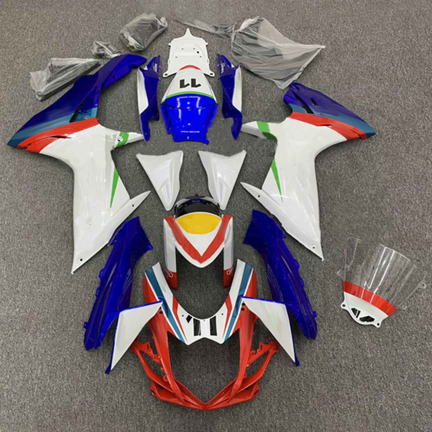 Amotopart 2011-2026 GSXR 600/750 Suzuki Multicolor Fairing Kit
