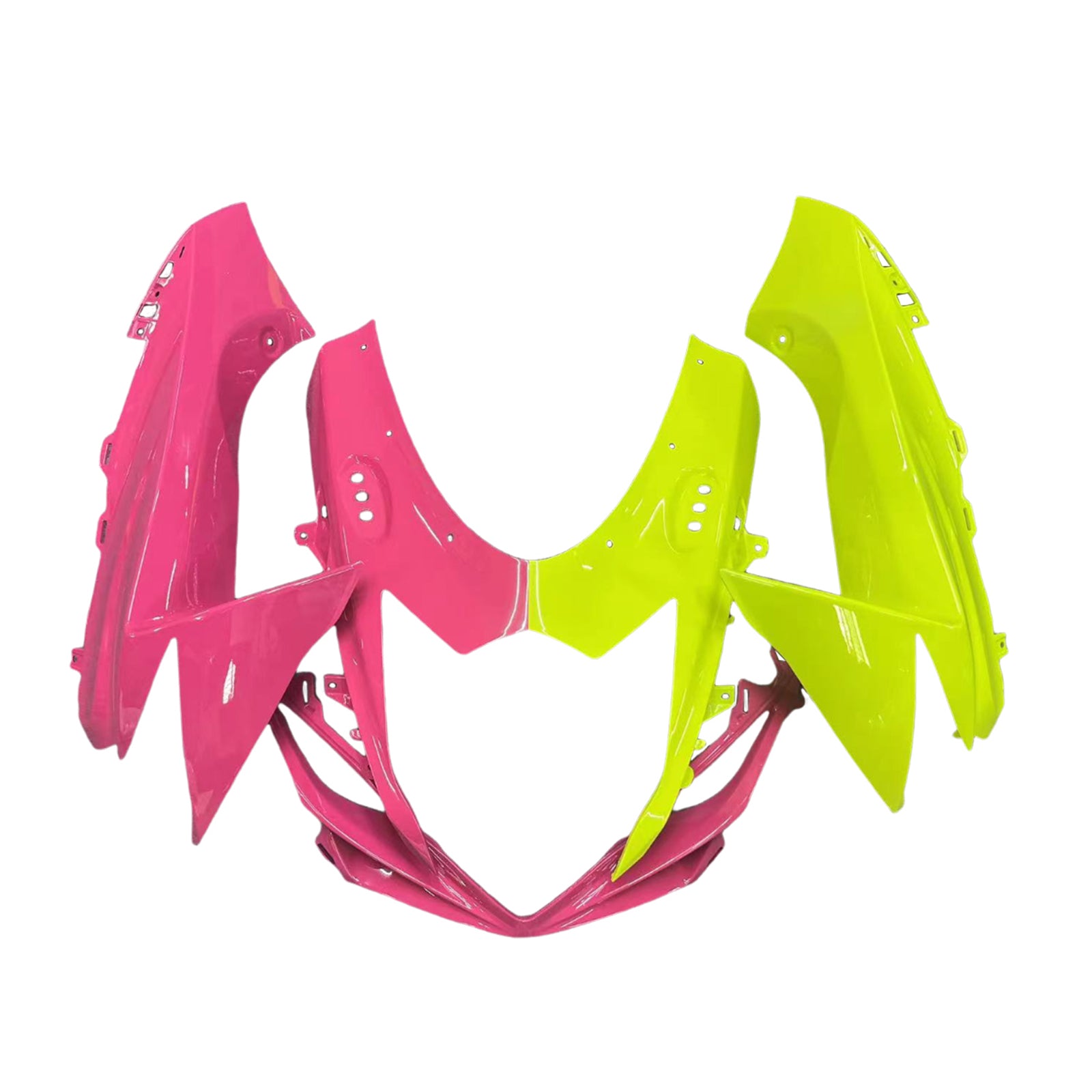 Amotopart 2011-2025 GSXR 600/750 Suzuki Half Pink Half Yellow Fairing Kit
