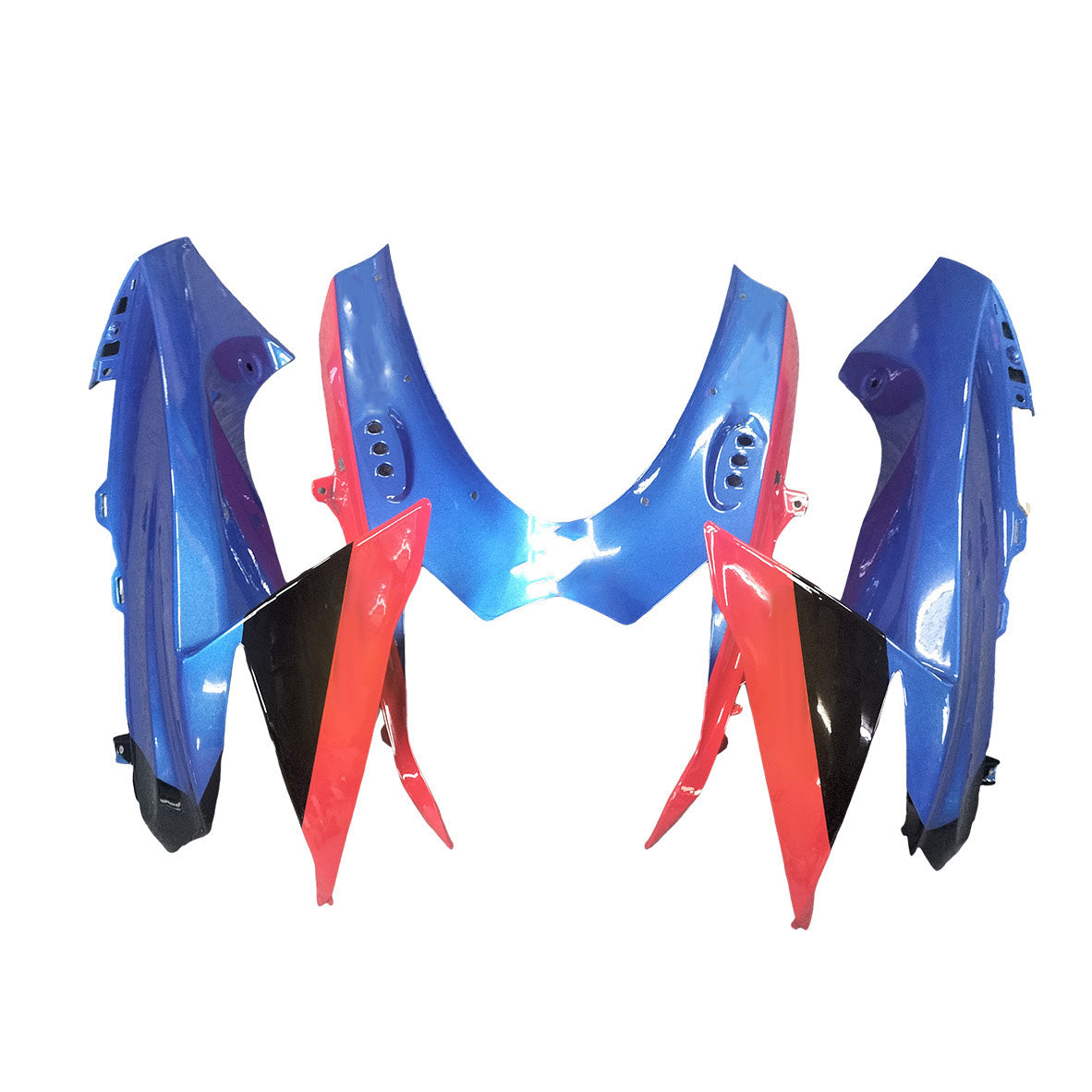 Amotopart 2011-2025 GSXR 600/750 Suzuki Gloss Blue & Red Fairing Kit