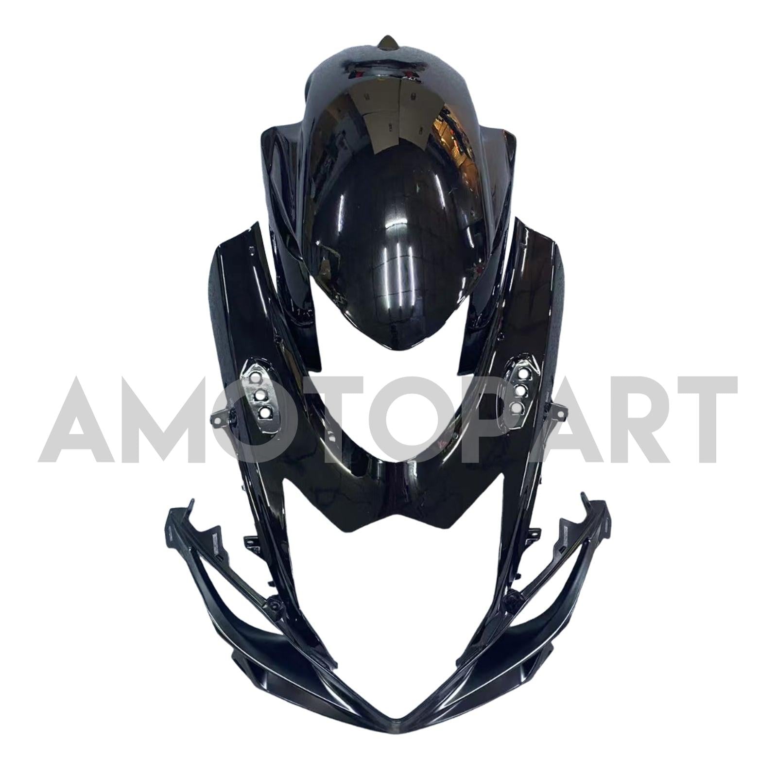 Amotopart 2011-2025 GSXR 600/750 Suzuki Black with Red Accents Fairing Kit