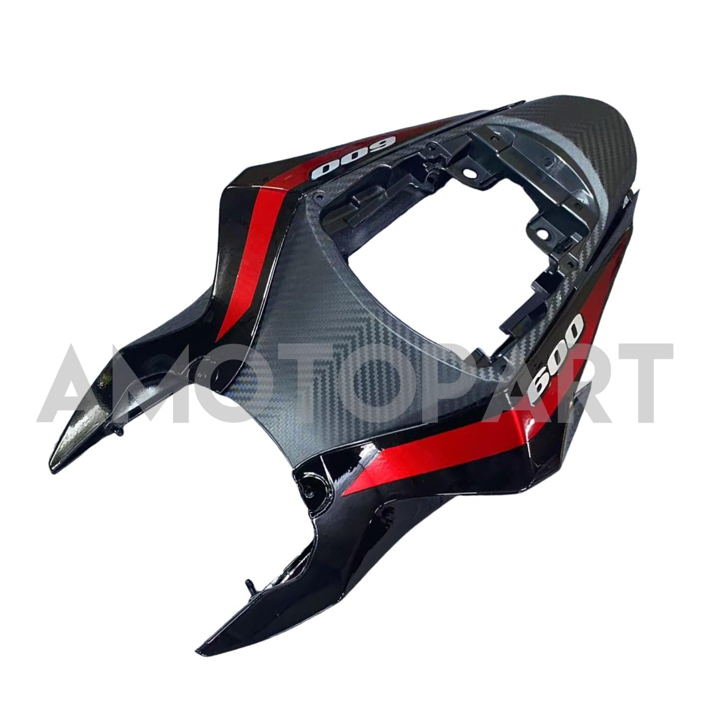 Amotopart 2011-2025 GSXR 600/750 Suzuki Black with Red Accents Fairing Kit