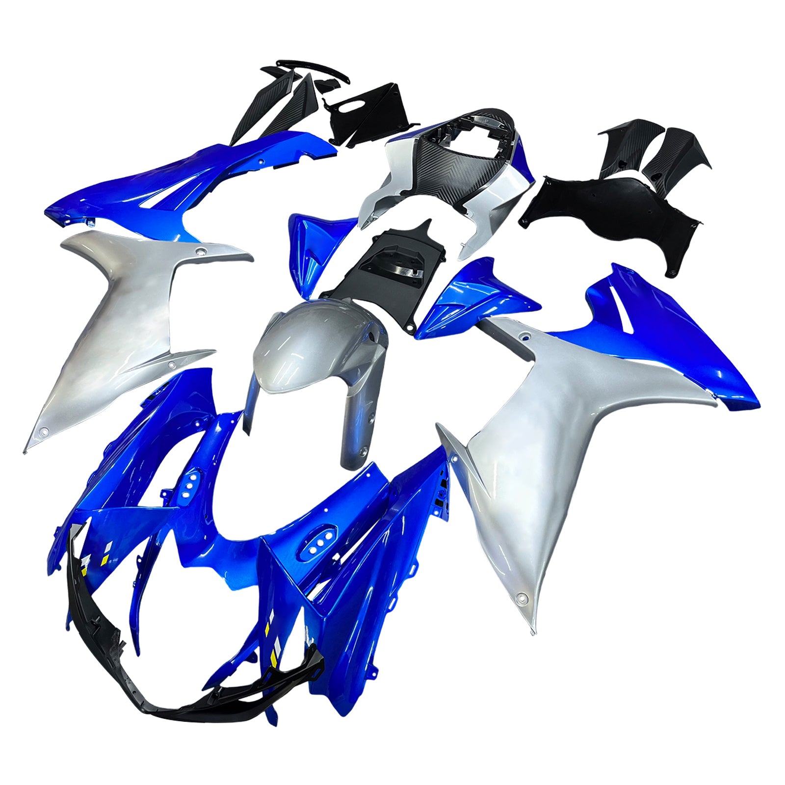 Amotopart 2011-2024 GSXR 600/750 Suzuki Kit carena blu e argento