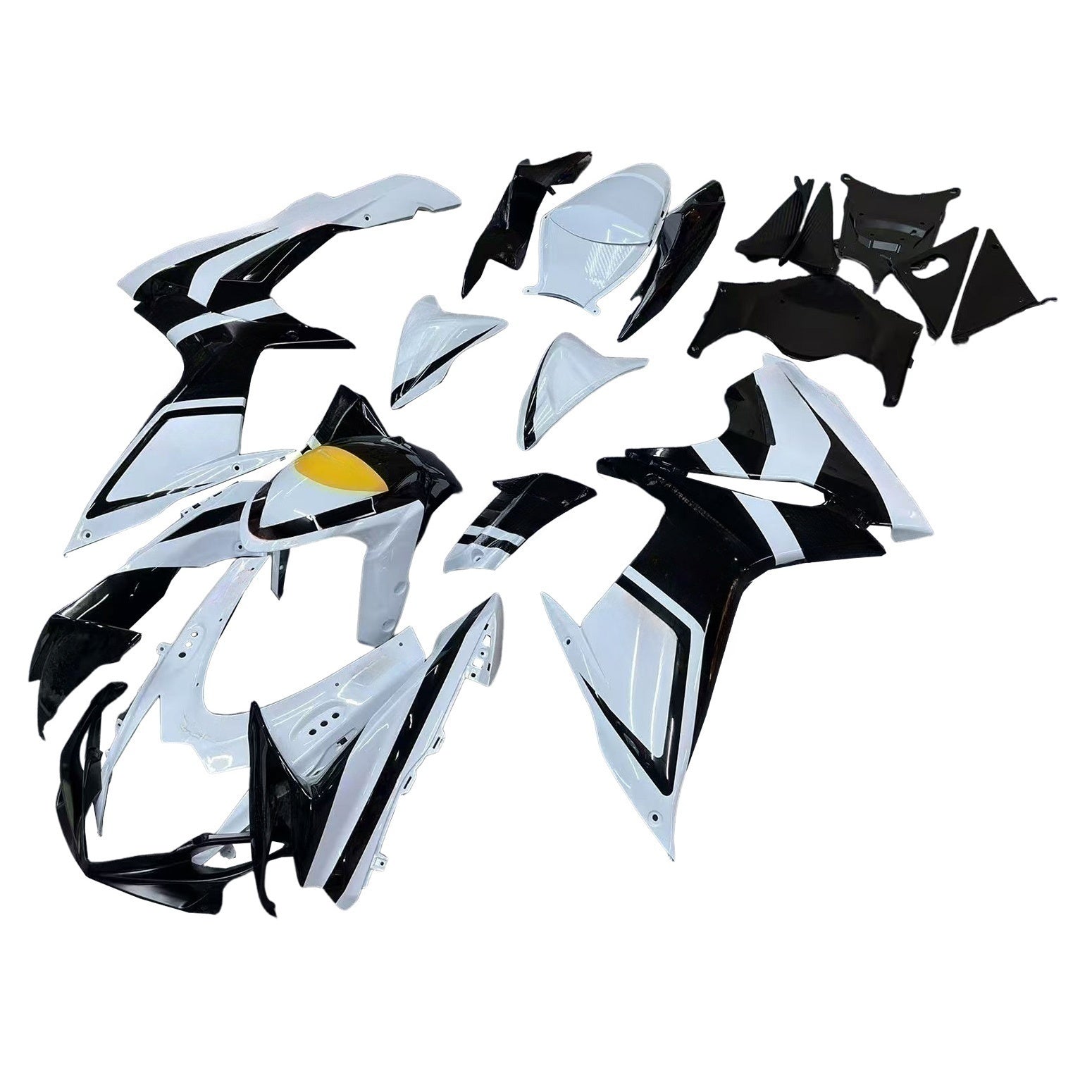 Amotopart 2011-2025 GSXR 600/750 Suzuki Black&White Fairing Kit
