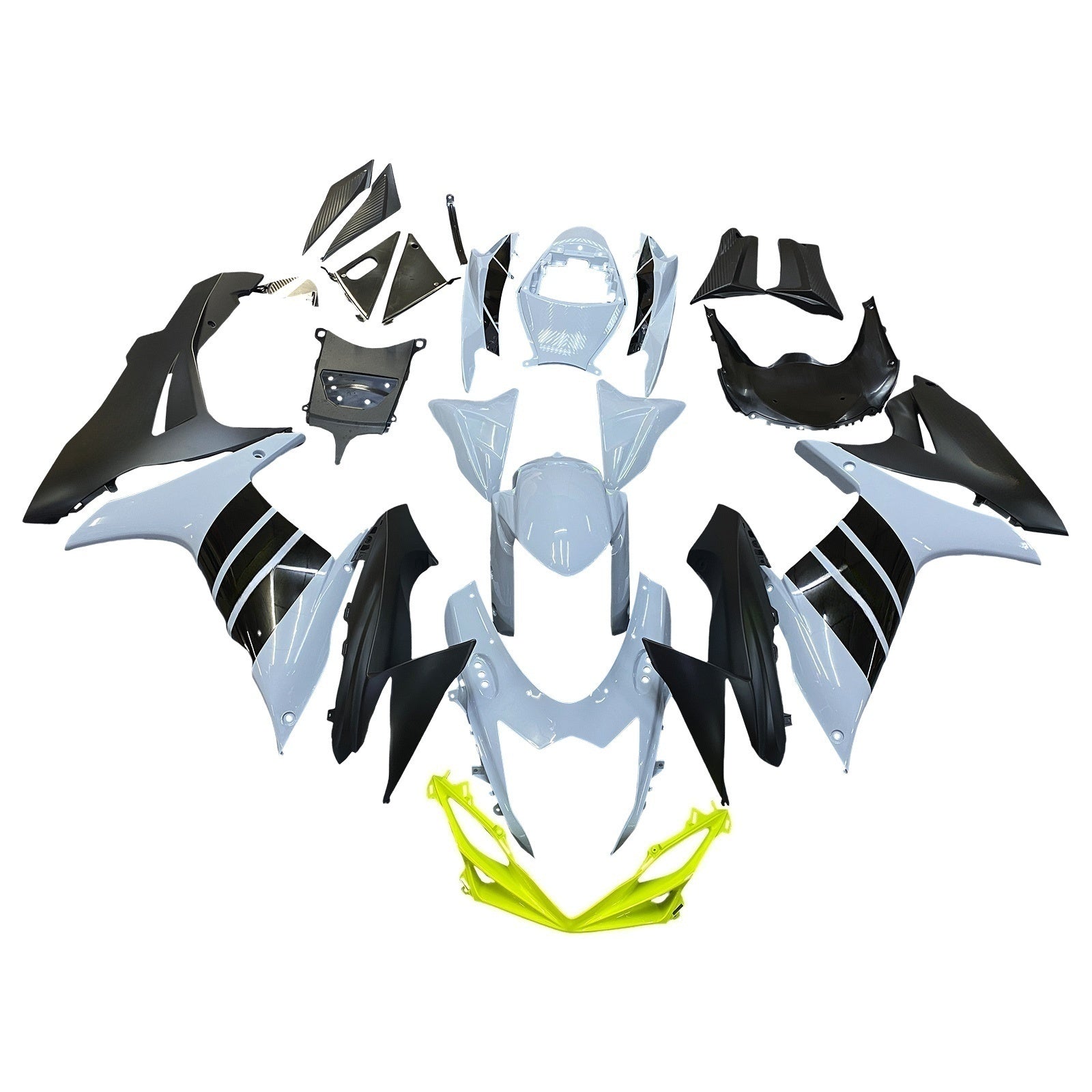 Amotopart 2011-2025 GSXR 600/750 Suzuki Grey&Black Fairing Kit