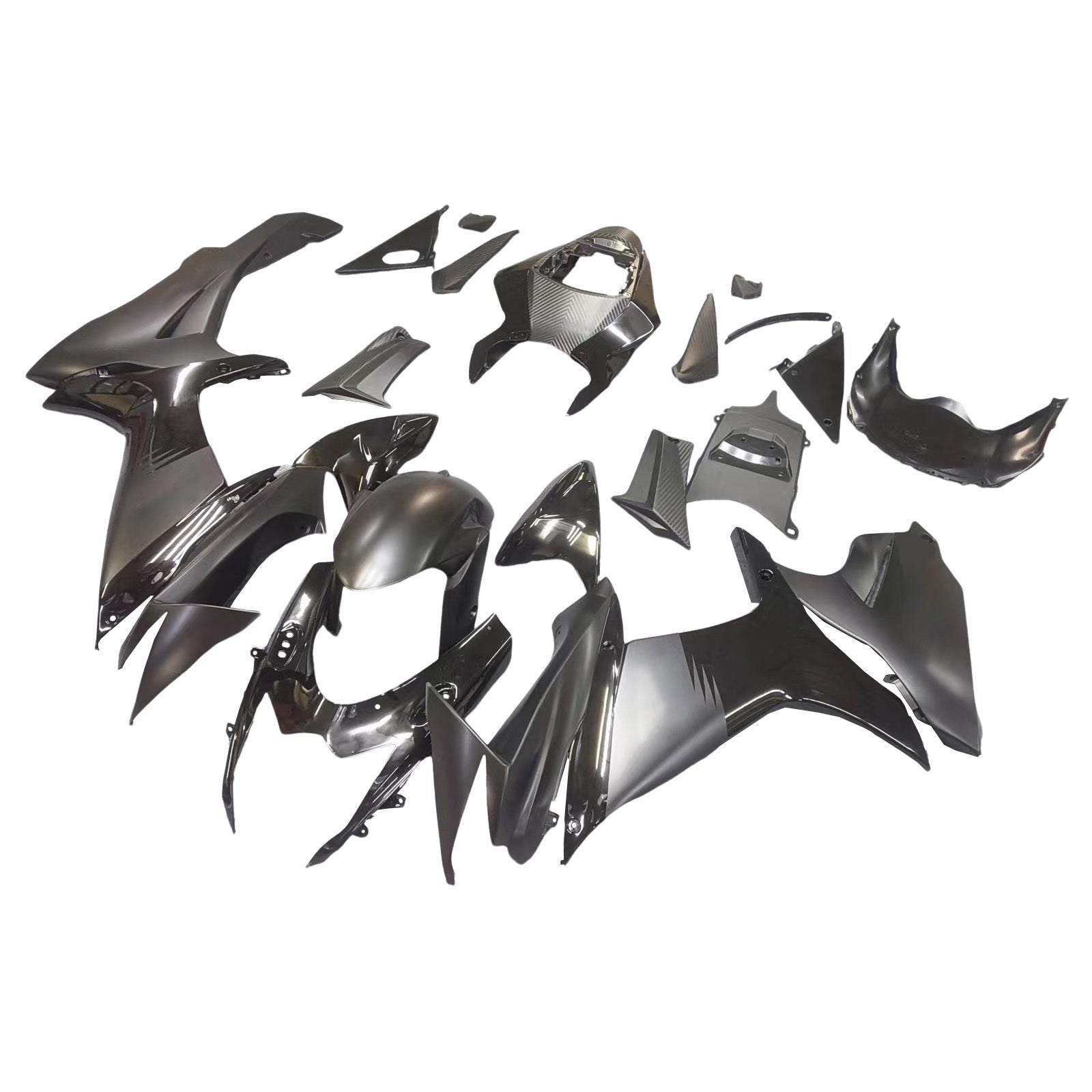 Amotopart 2011-2024 GSXR 600/750 スズキ マット&グロスブラック フェアリングキット