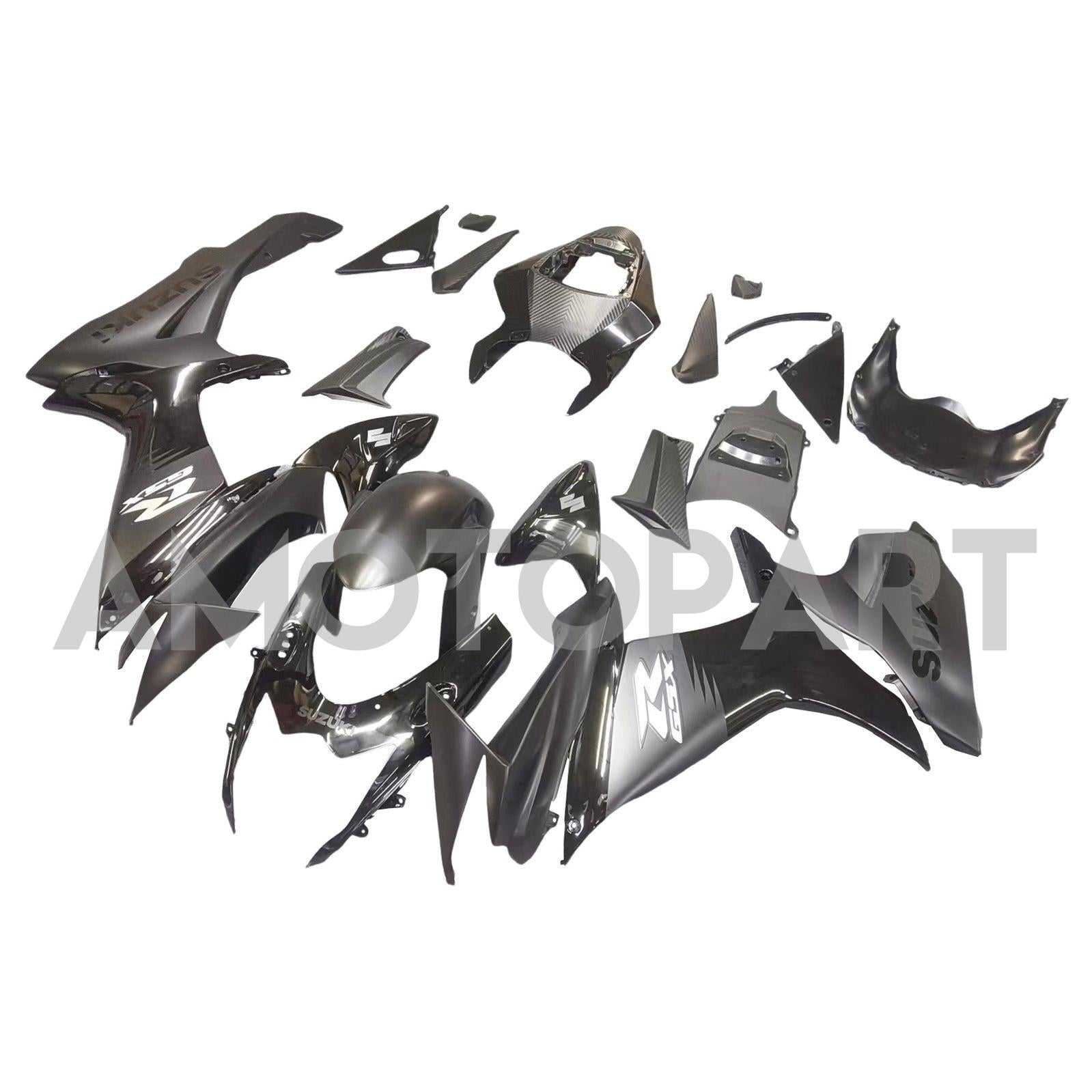 Amotopart 2011-2025 GSXR 600/750 Suzuki Matte&Gloss Black Fairing Kit