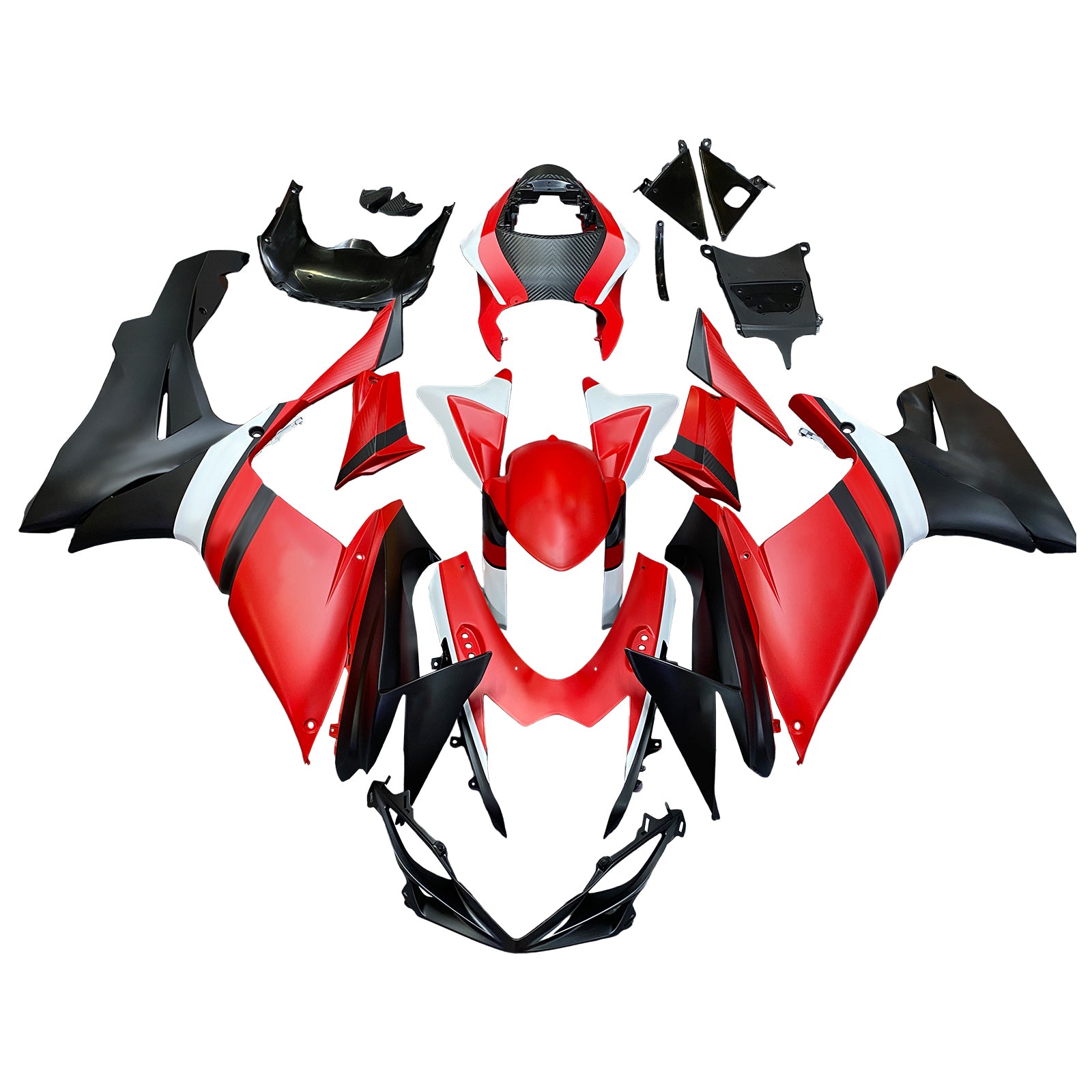 Amotopart 2011-2025 K11 GSXR 600/750 Suzuki Red&Black Style1 Fairing Kit