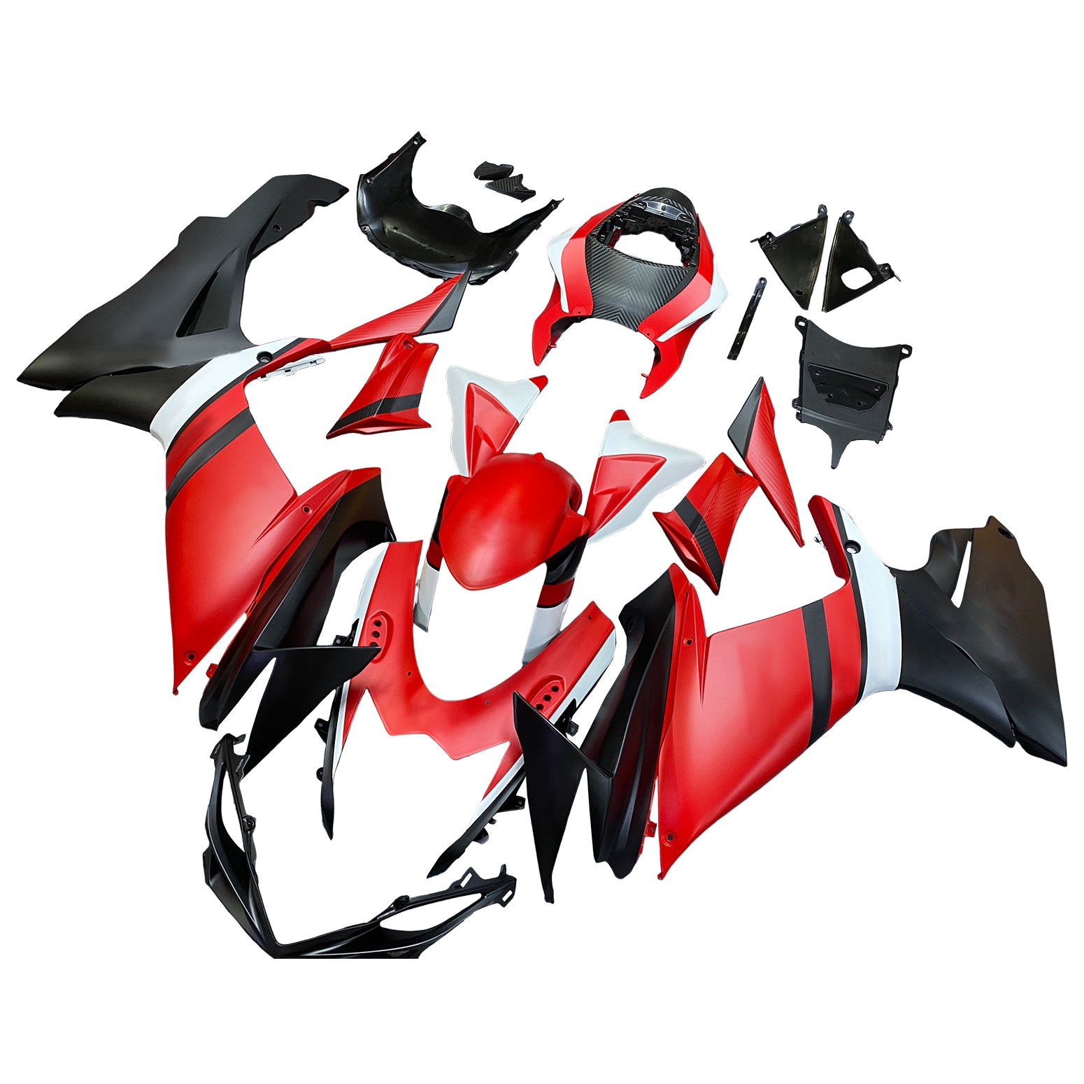 Amotopart 2011-2025 K11 GSXR 600/750 Suzuki Red&Black Style1 Fairing Kit