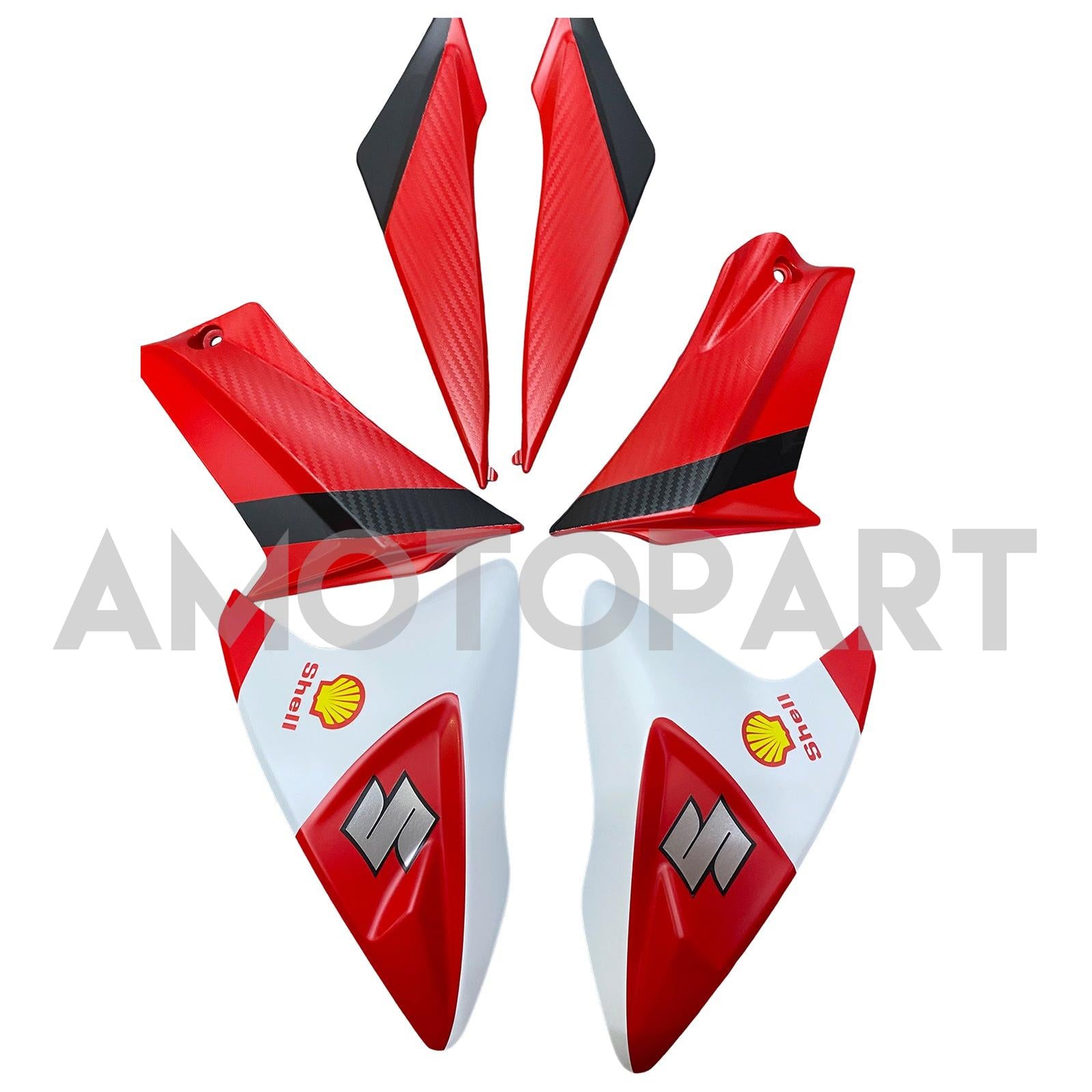 Amotopart 2011-2025 K11 GSXR 600/750 Suzuki Red&Black Style1 Fairing Kit