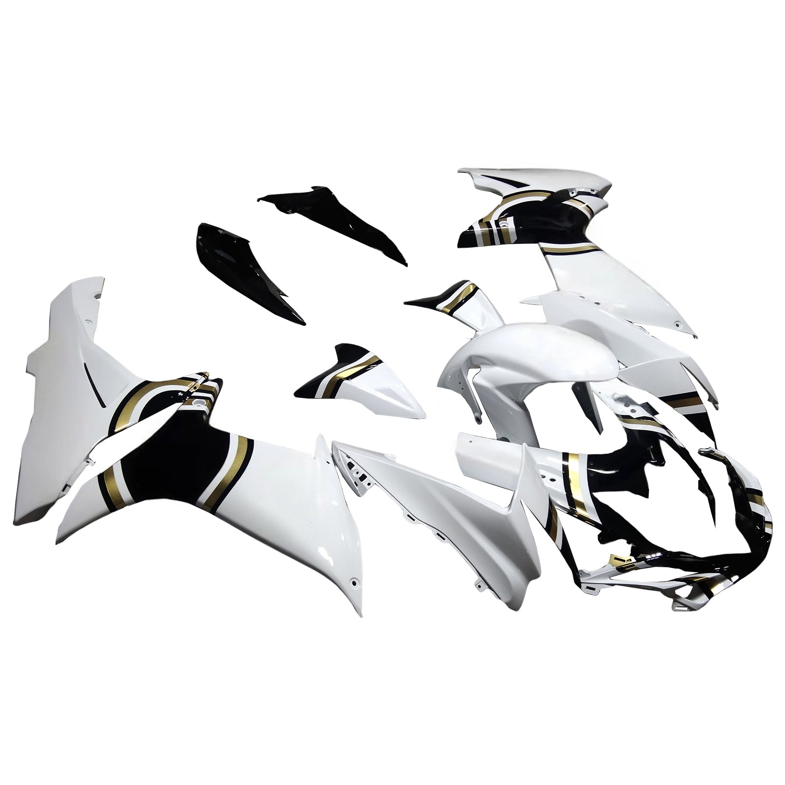 Amotopart 2011-2026 K11 GSXR 600/750 Suzuki White with Black Accenter Fairing Kit