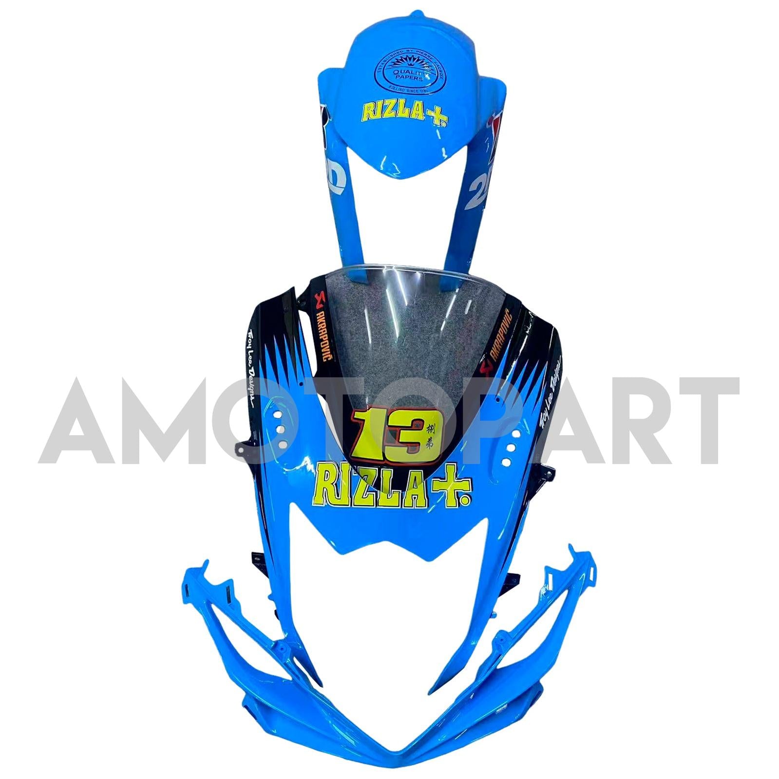 Amotopart 2011-2025 K11 GSXR 600/750 Suzuki Blue mit gelbem Akzentverkaufskit