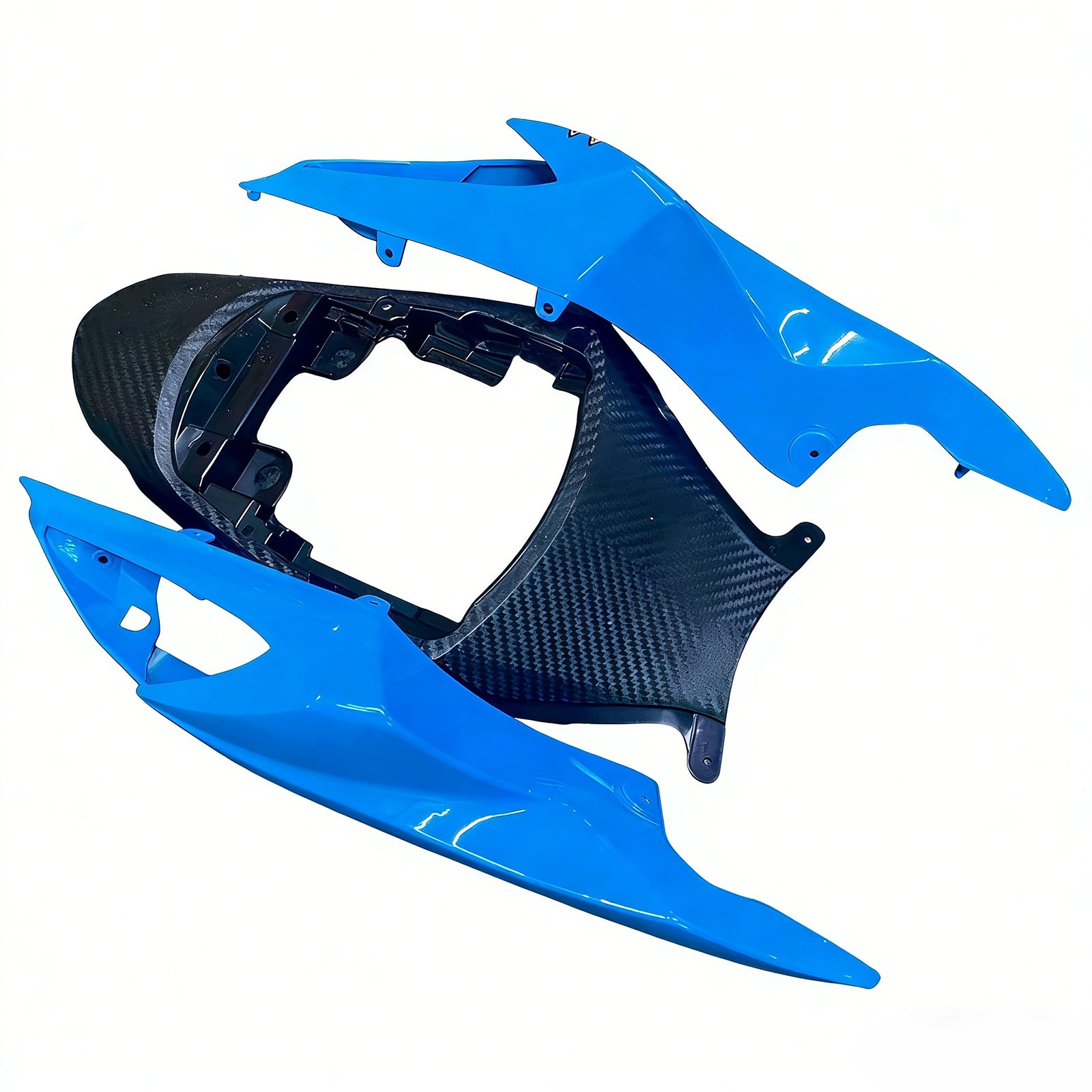 AMOTOPT 2011-2025 K11 GSXR 600/750 Suzuki Blue com Kit de carenagem de detalhes amarelos