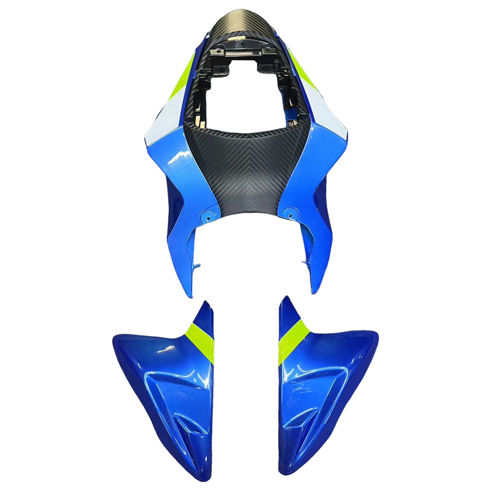 Amotopart 2011-2026 K11 GSXR 600/750 Suzuki Blue with Neon Yellow Accents Fairing Kit