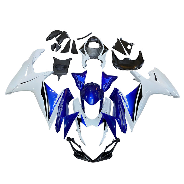 Amotopart 2011-2026 K11 GSXR 600/750 Suzuki Blue&White Style1 Fairing Kit