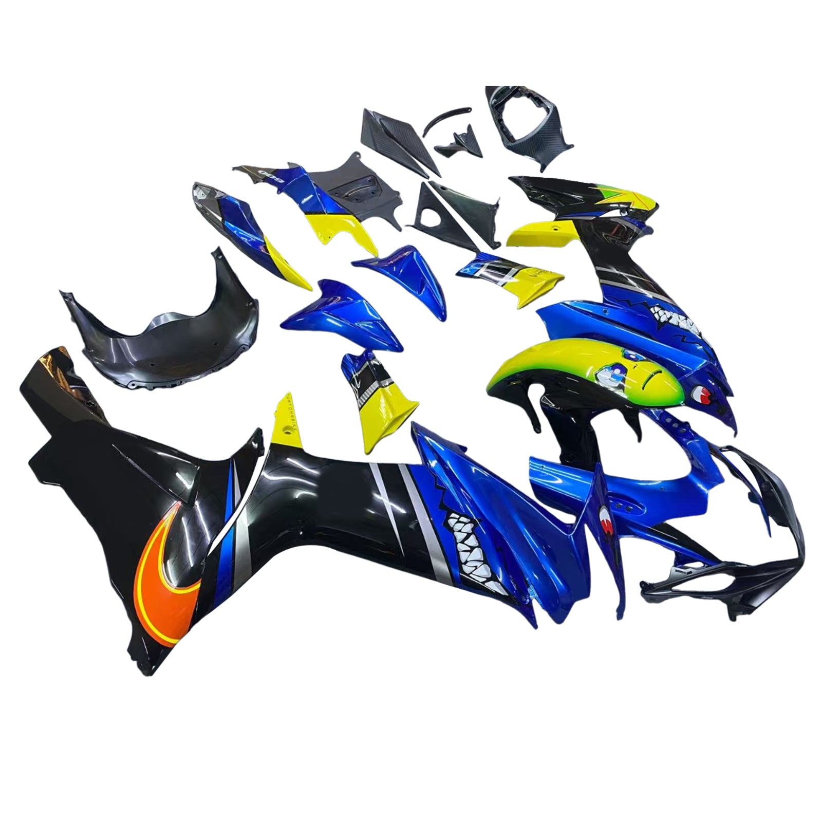 Amotopart 2011-2025 K11 GSXR 600/750 Suzuki Blue&Yellow Monster Fairing Kit