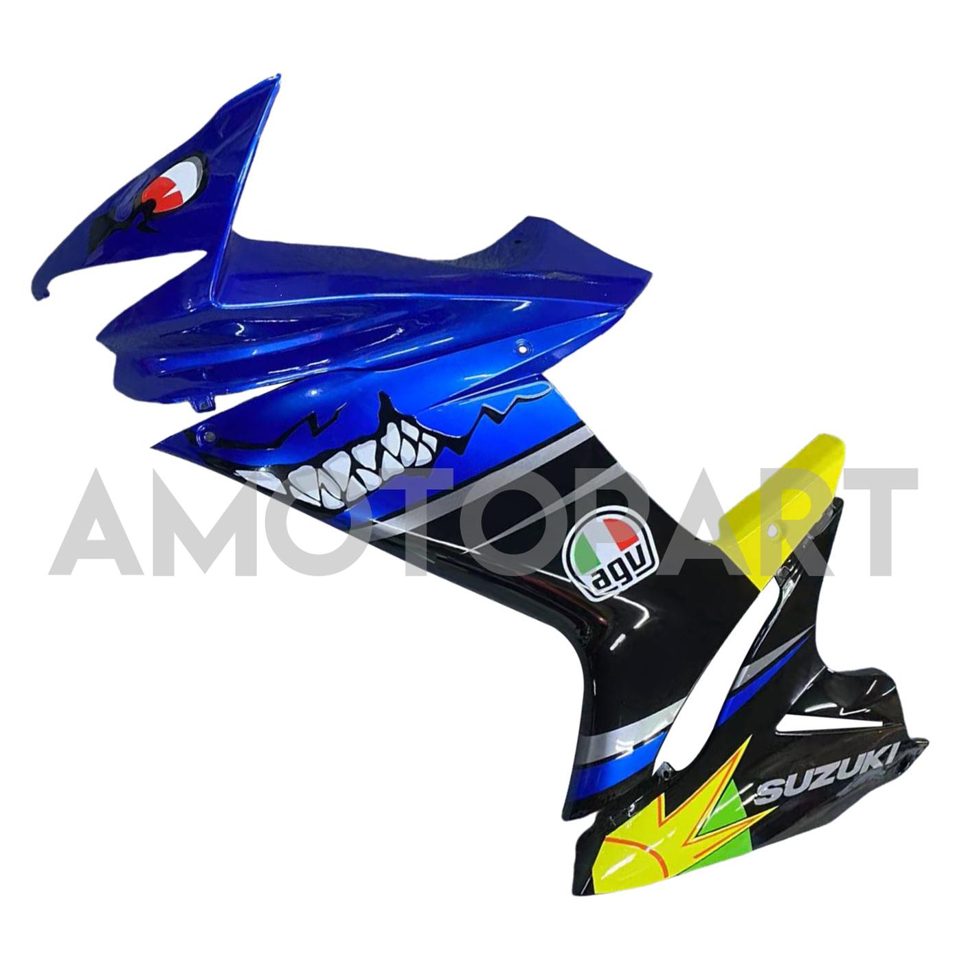 Amotopart 2011-2025 K11 GSXR 600/750 Suzuki Blue&Yellow Monster Fairing Kit