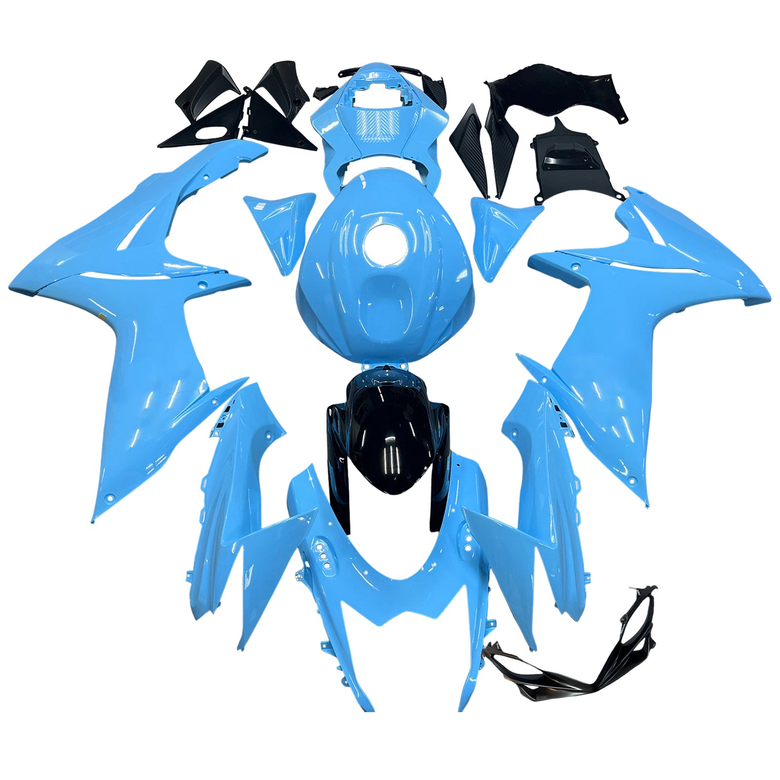 Amotopart 2011-2024 K11 GSXR 600/750 スズキ ライトブルー フェアリングキット