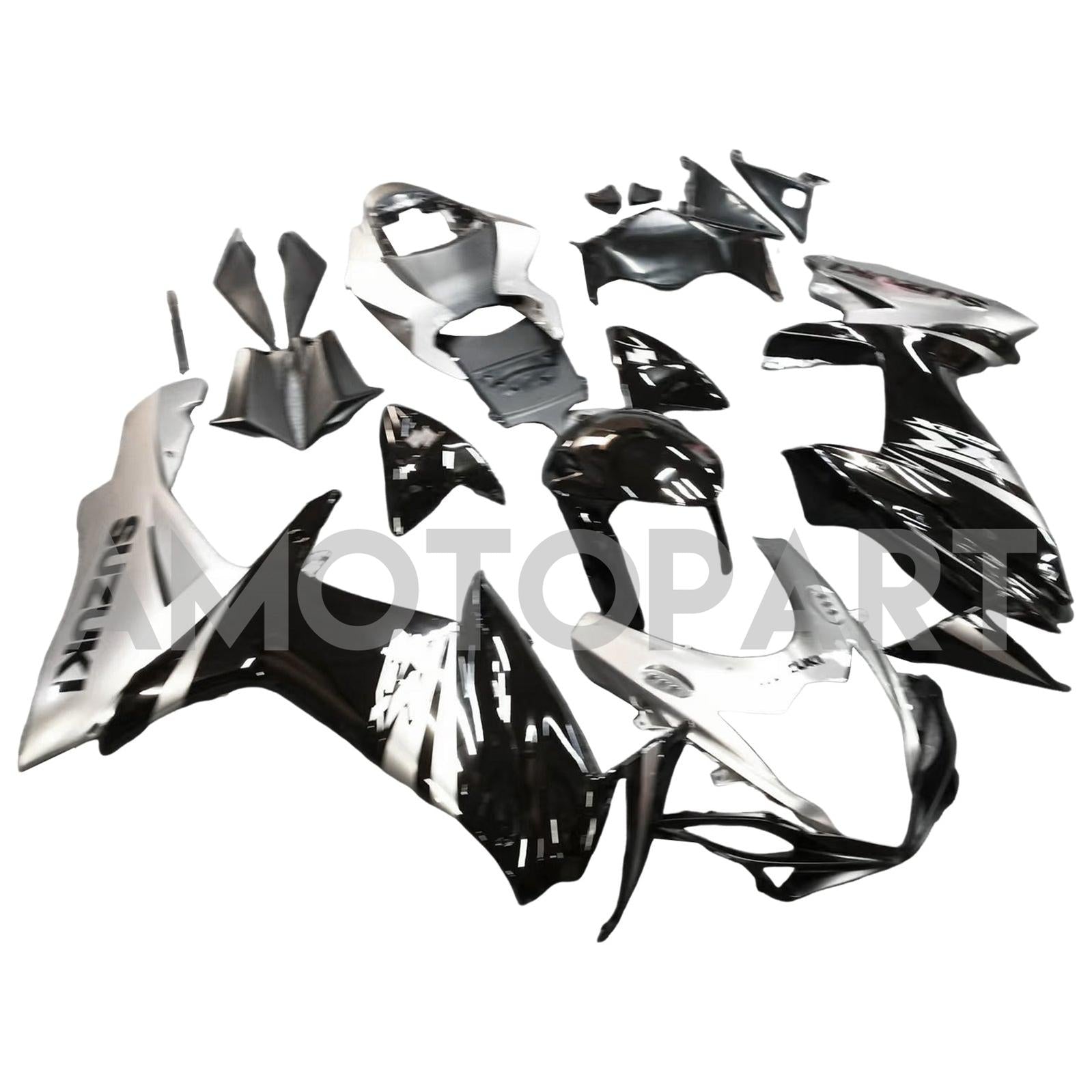 Amotopart 2011-2025 K11 GSXR 600/750 Suzuki Black & Grey Fairing Kit