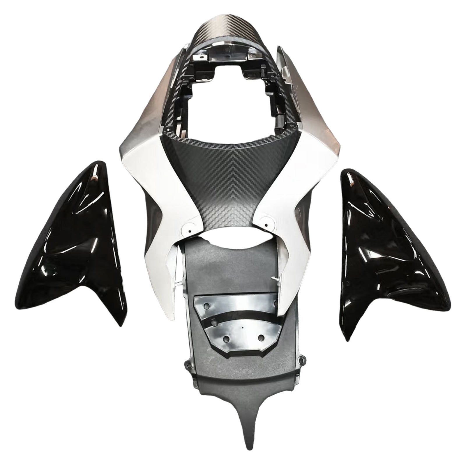 Amotopart 2011-2025 K11 GSXR 600/750 Suzuki Noir&Kit de carénage gris