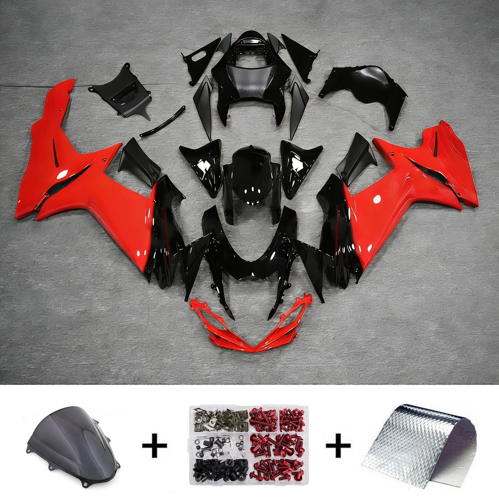 Amotopart 2011-2026 Suzuki GSXR 600/750 Red Black Sada kapotáže