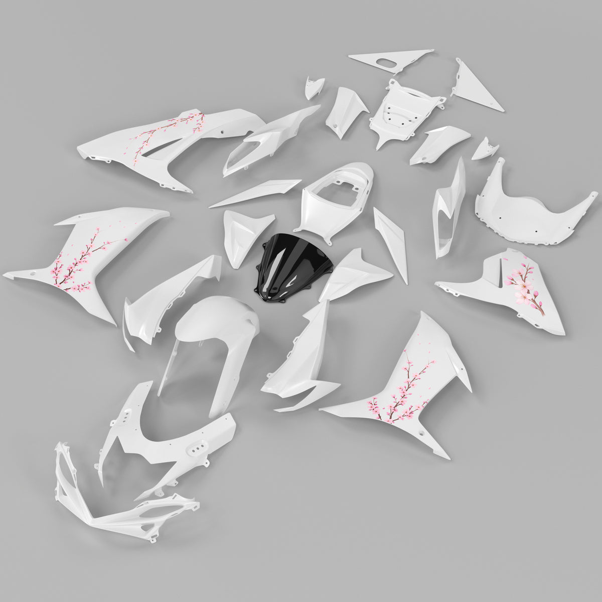 Amotopart 2011-2026 Suzuki GSXR 600/750 White & Pink Fairing Kit