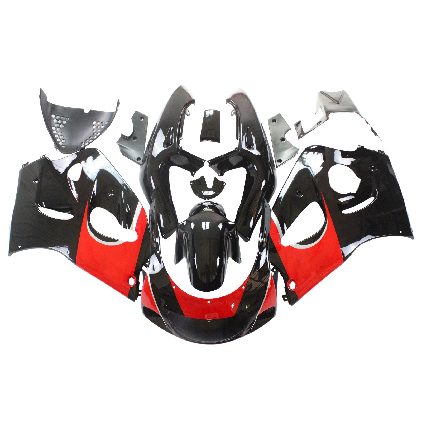 Amotopart Suzuki 1996-2000 GSXR 600/750 Black Red Fairing Kit