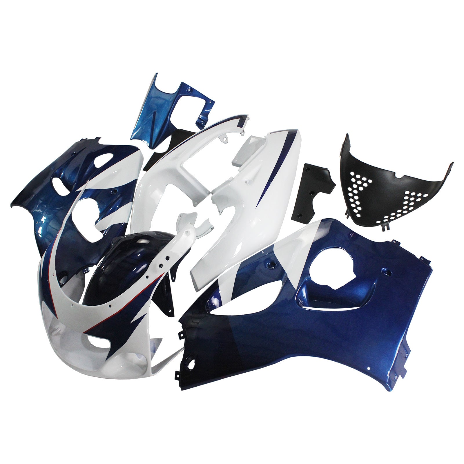 Amotopart Suzuki 1996-2000 GSXR 600/750 Blue White Fairing Kit