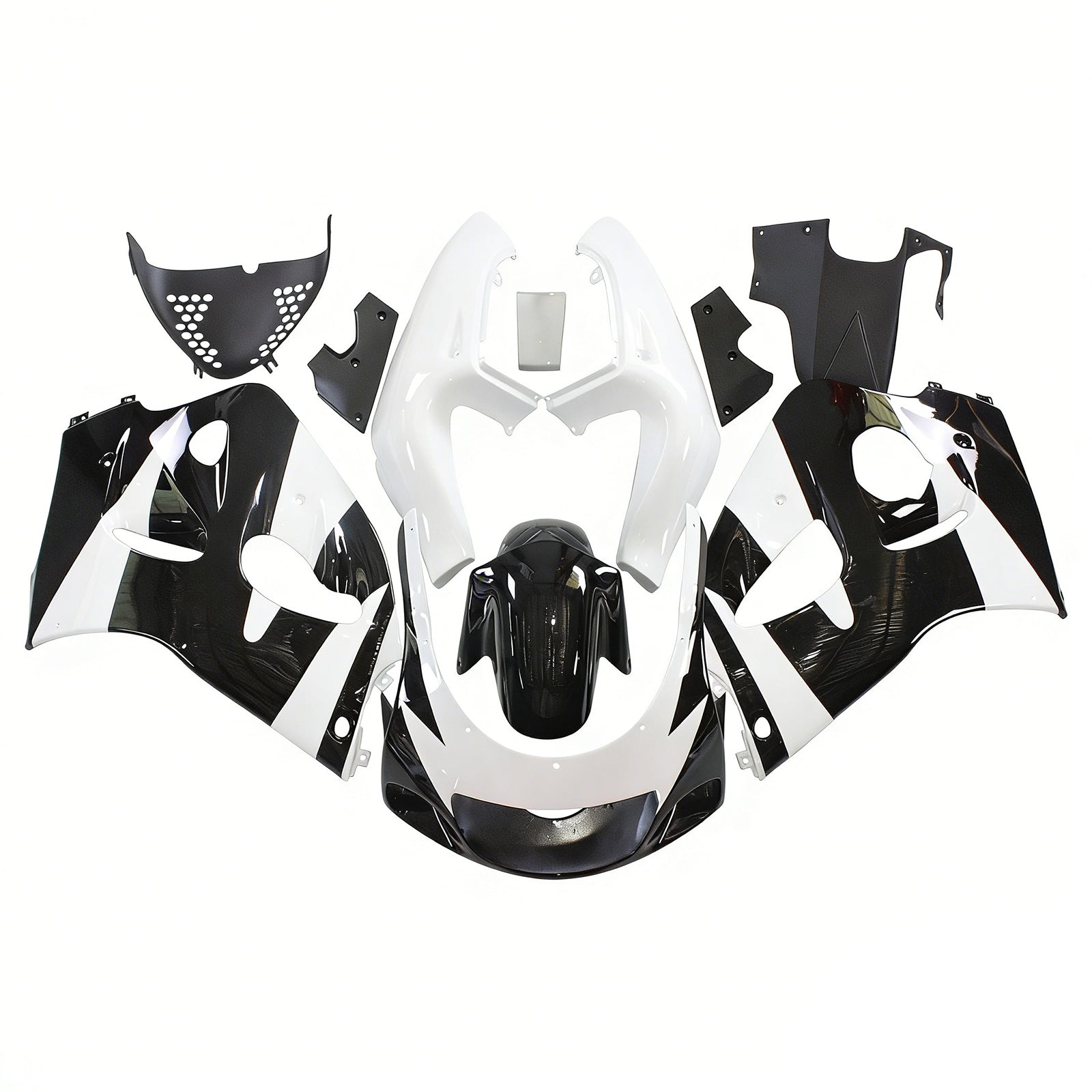 Amotopart Suzuki 1996-2000 GSXR 600/750 Black White Fairing Kit