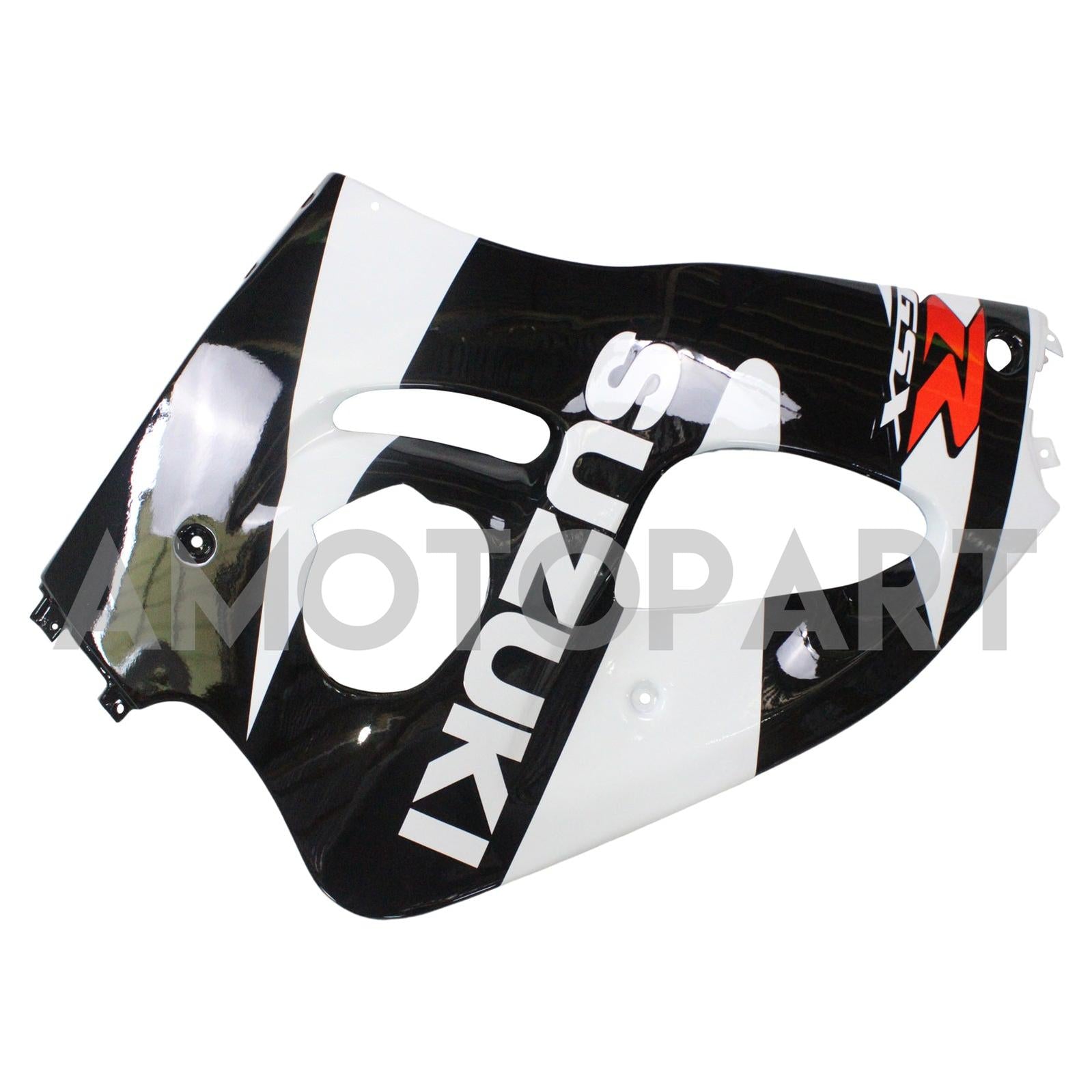 Amotopart Suzuki 1996-2000 GSXR 600/750 Black White Fairing Kit