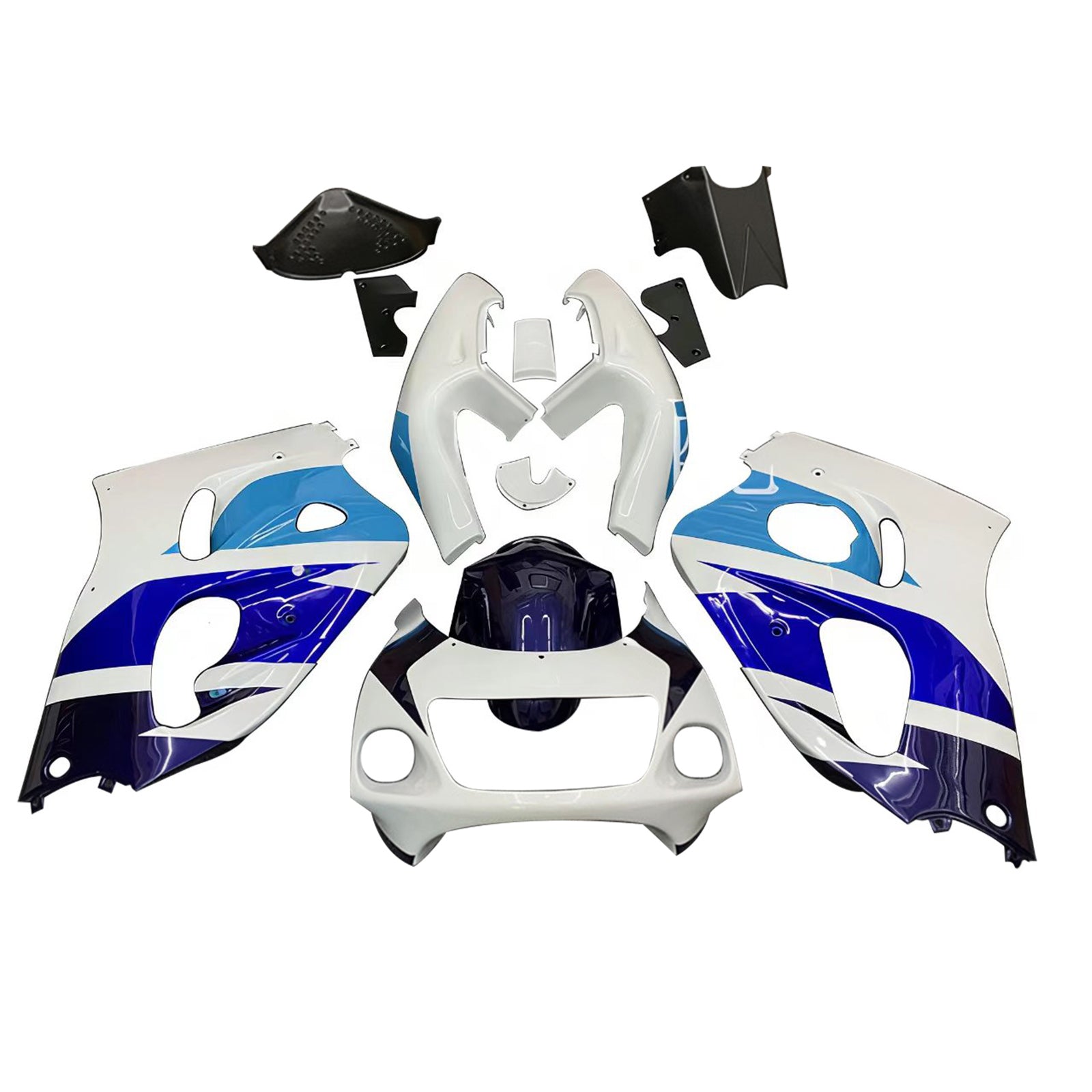 Amotopart Suzuki GSXR600 1996-2000 GSXR750 1996-1999 Blue & White Style1 Fairing Kit