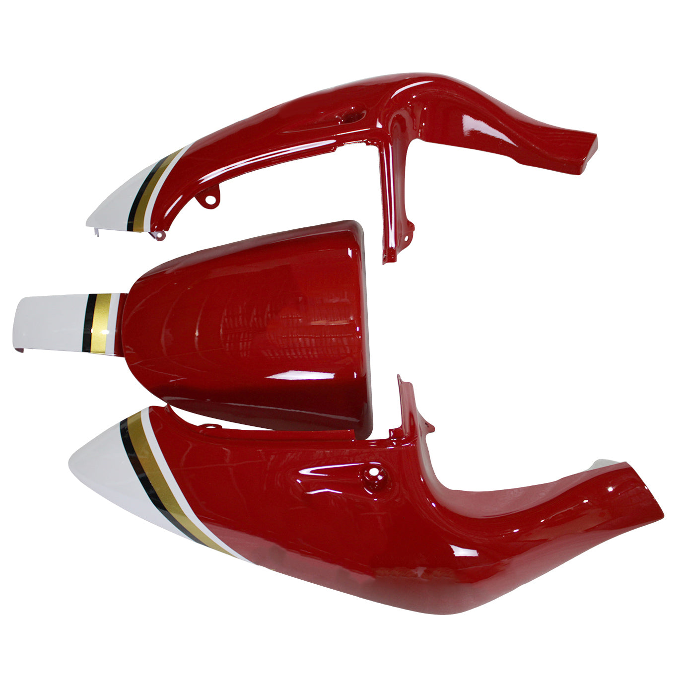 Amotopart Suzuki GSXR600 1996-2000 GSXR750 1996-1999 White&Red Style2 Fairing Kit