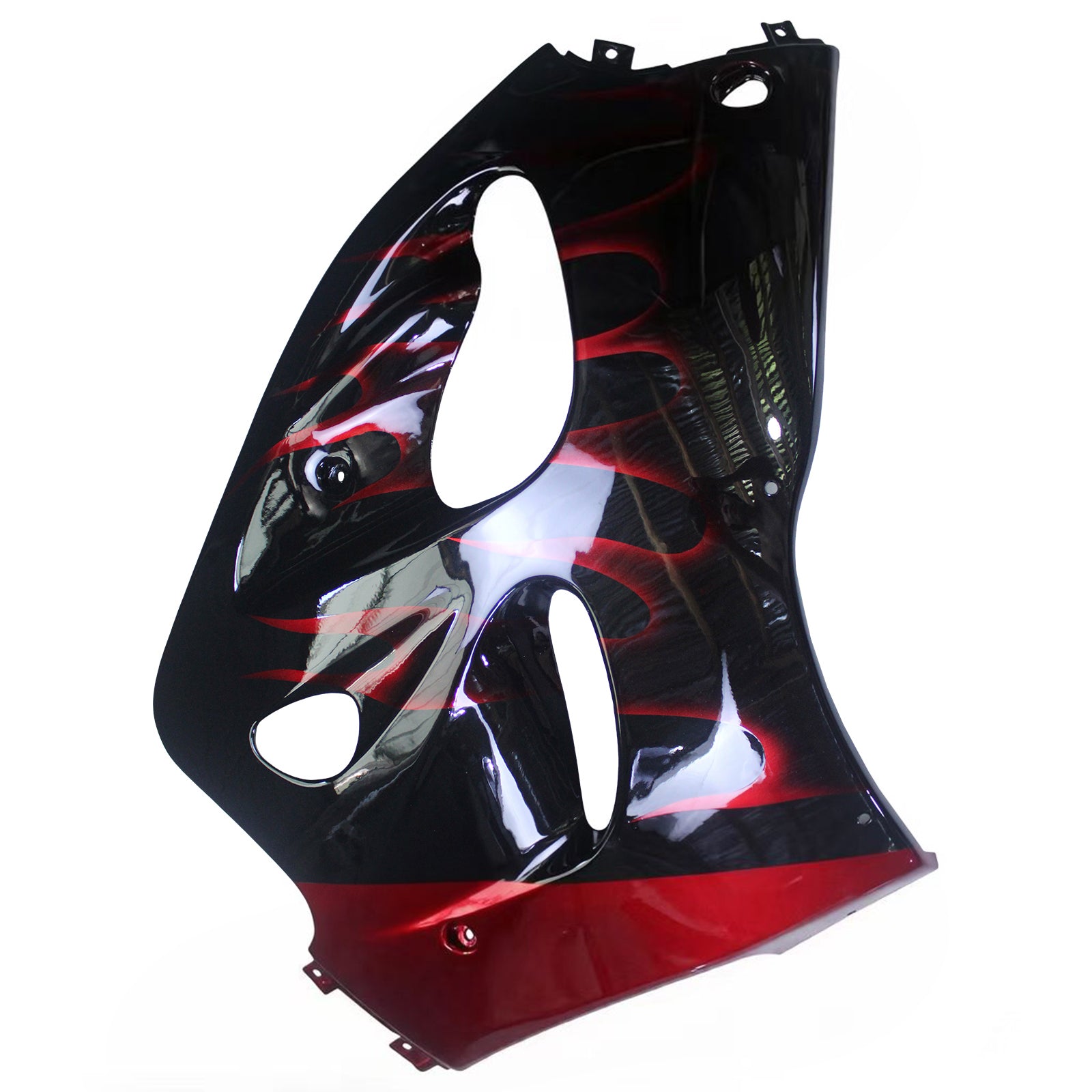 Amotopart Suzuki GSXR600 1996-2000 GSXR750 1996-1999 Blue with Red Flame Style2 Fairing Kit