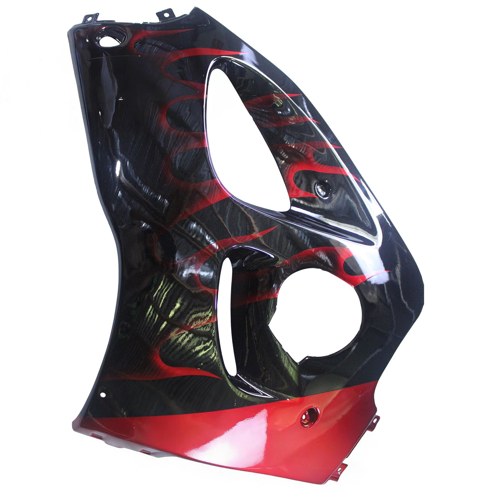 Amotopart Suzuki GSXR600 1996-2000 GSXR750 1996-1999 Blue with Red Flame Style2 Fairing Kit